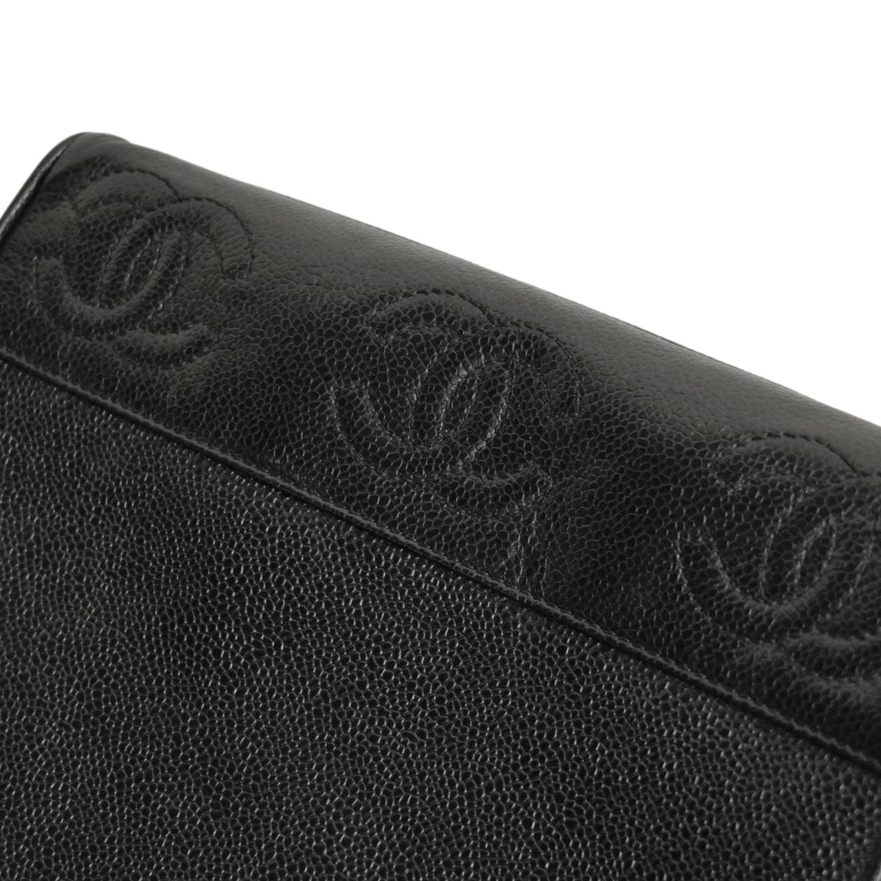 CHANEL 1996–1997 Coco Mark Matelassé Caviar Skin Tote Bag / Shoulder Bag