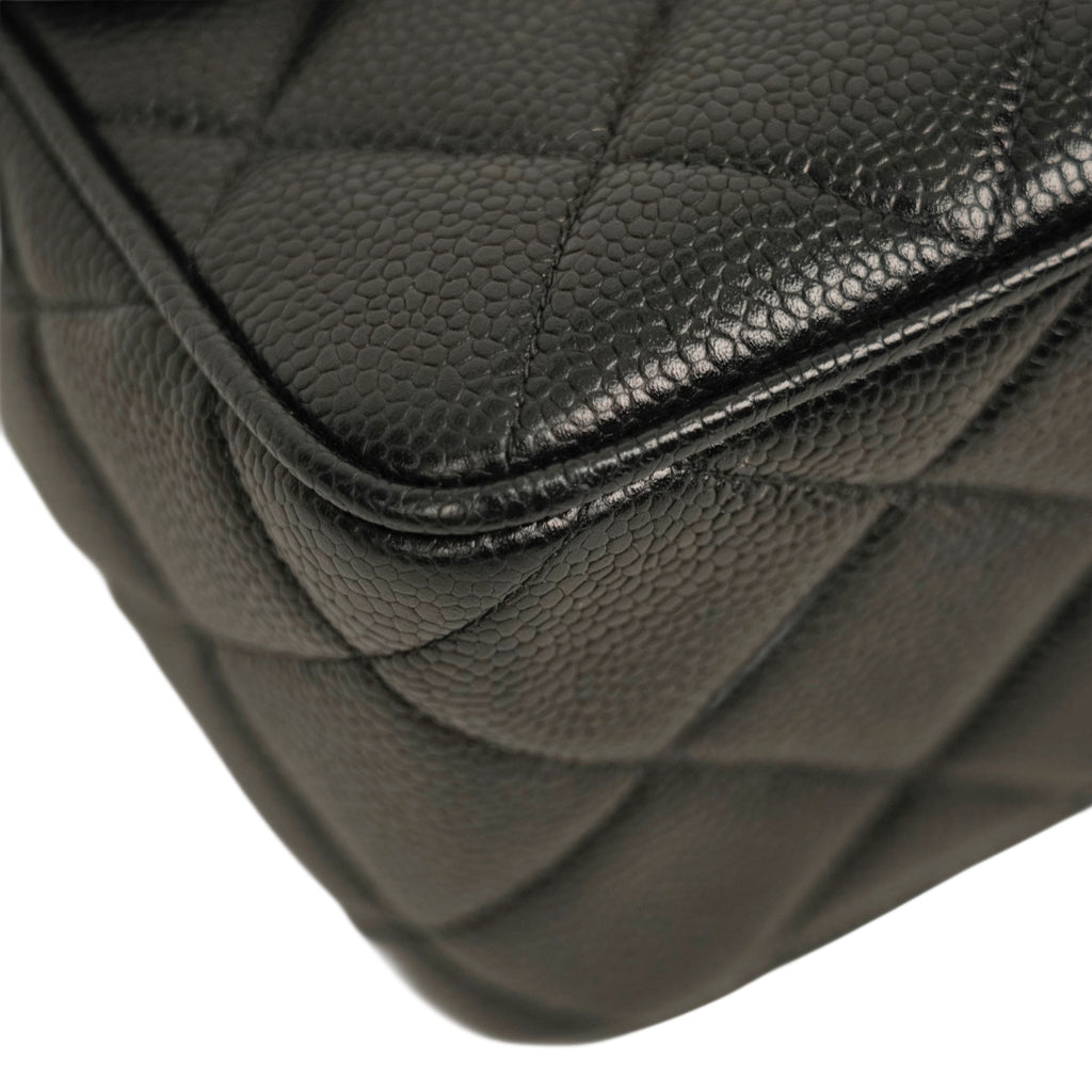 CHANEL 1994–1996 Coco Mark Matelassé Caviar Skin Shoulder Bag