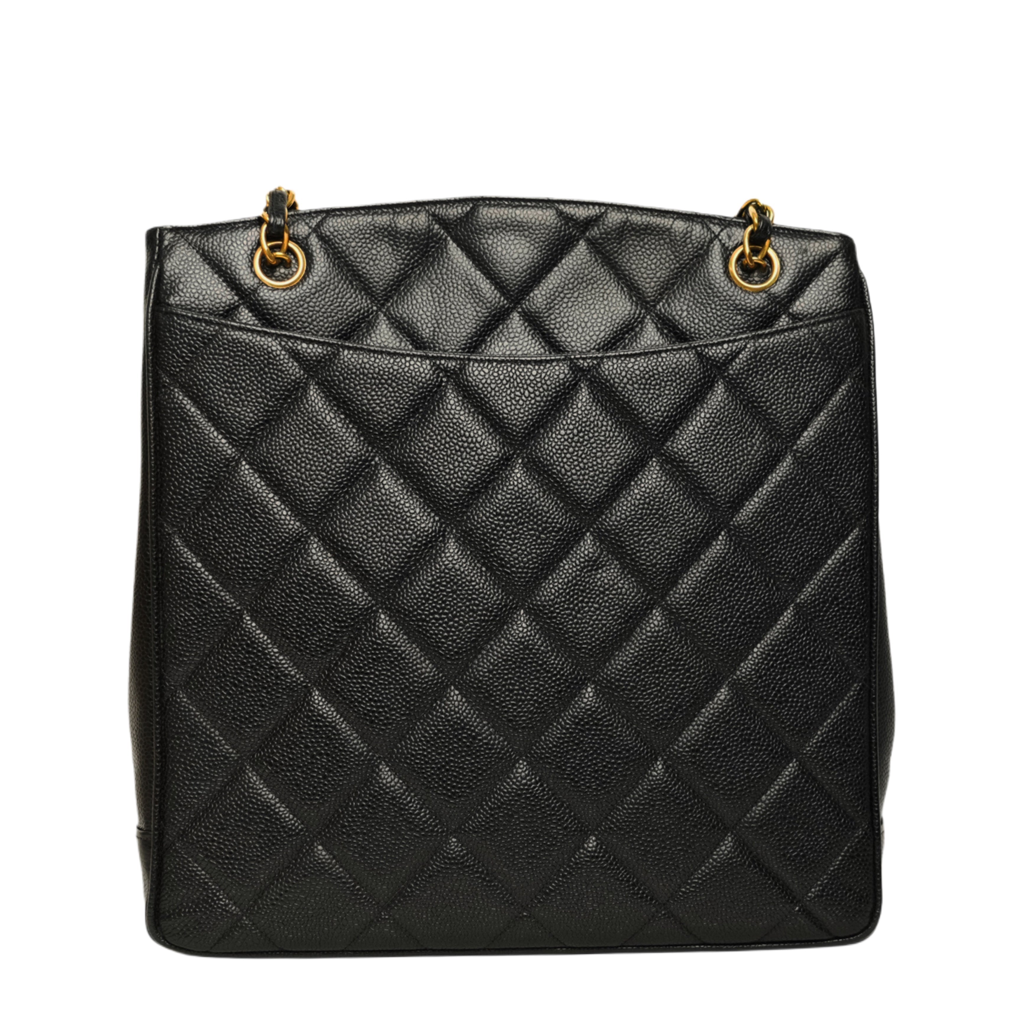 CHANEL 1997–1999 Coco Mark Matelassé Caviar Skin Tote Bag / Shoulder Bag