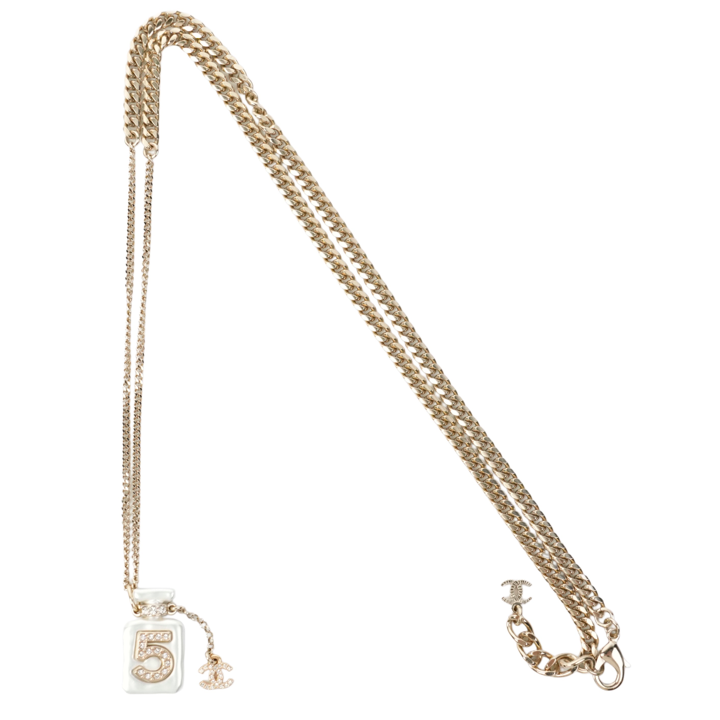 CHANEL Bottle Motif Necklace