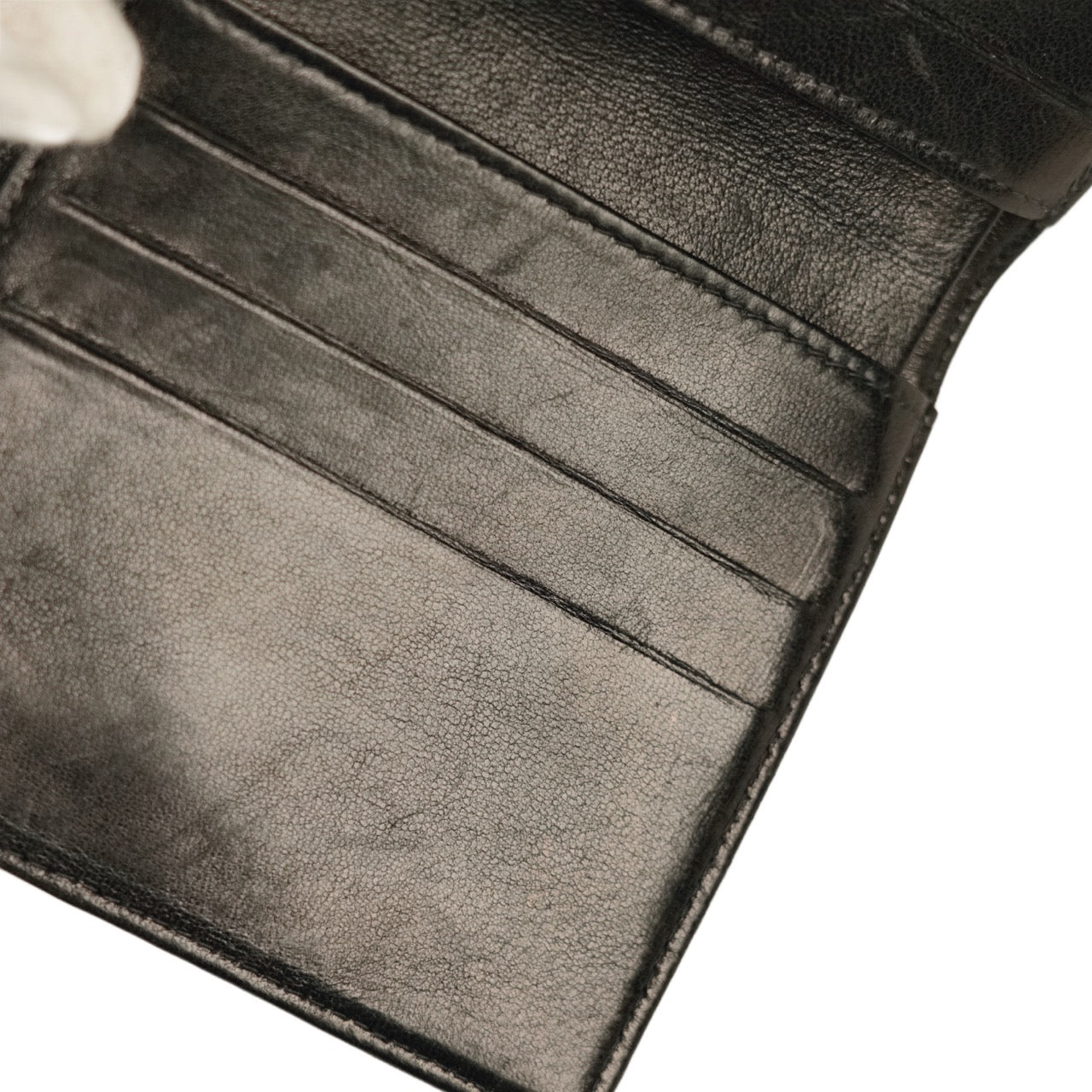 CHANEL 2000-2002 Coco Mark Caviar Skin Bi-Fold Wallet