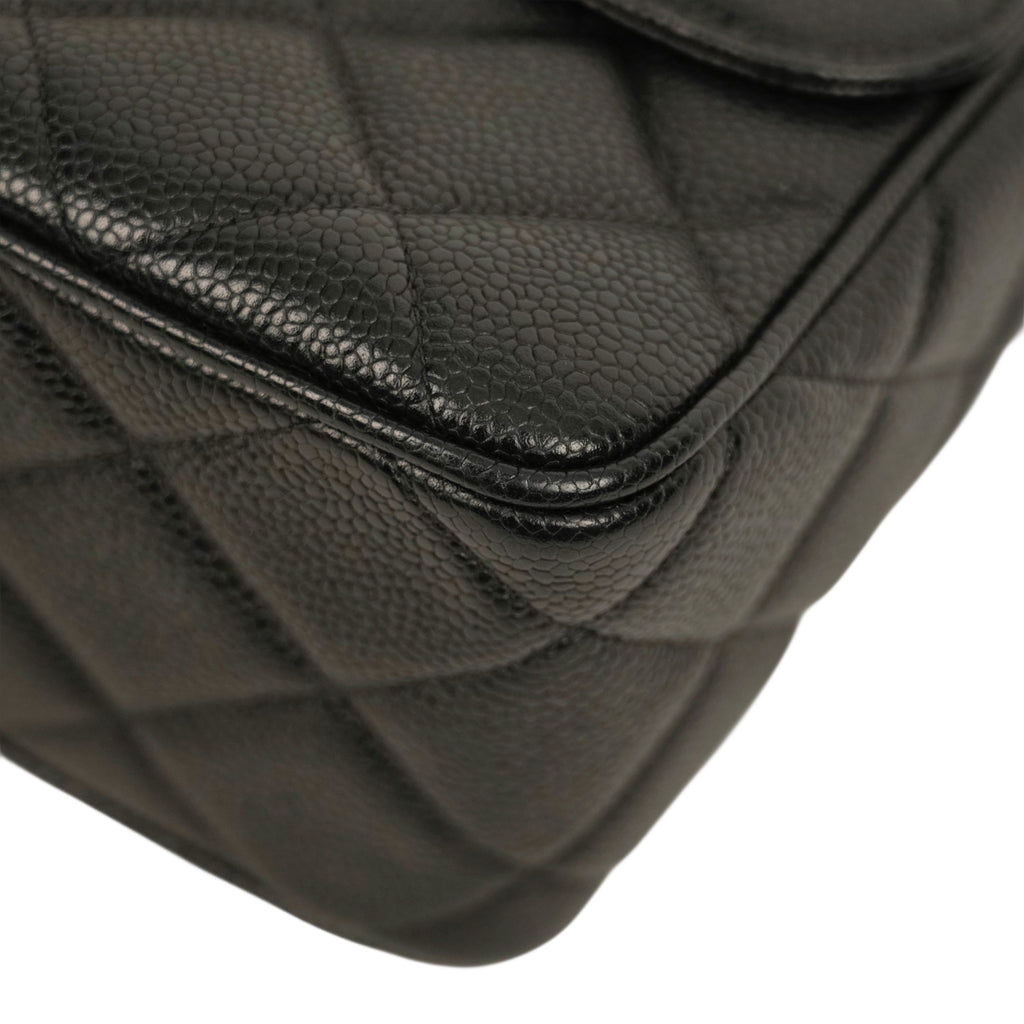 CHANEL 1994–1996 Coco Mark Matelassé Caviar Skin Shoulder Bag