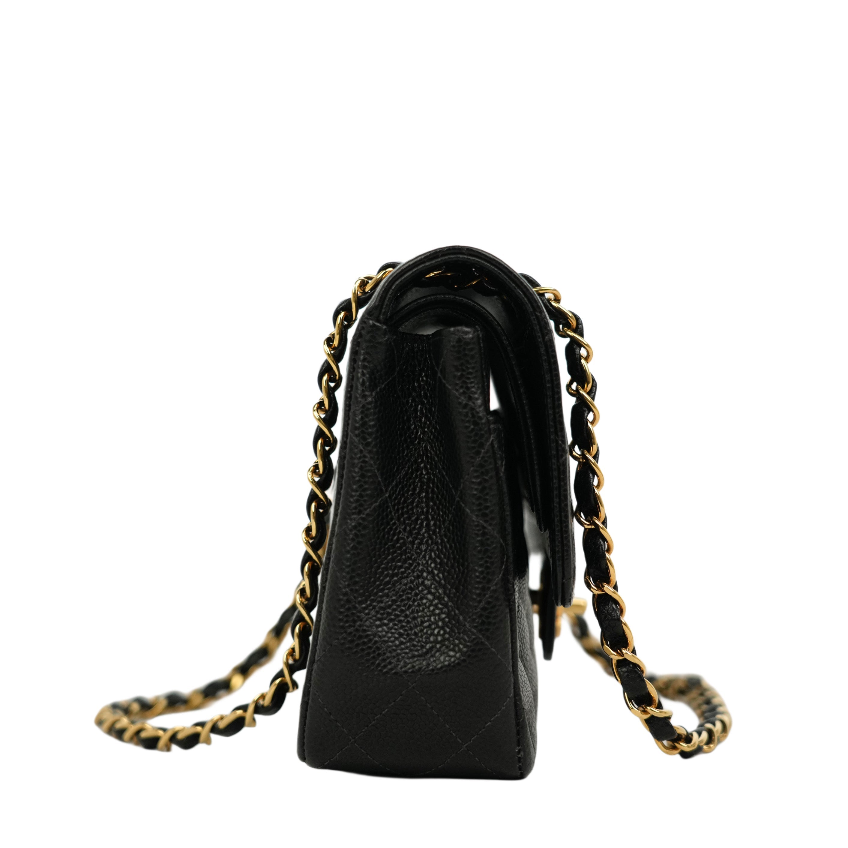 CHANEL 2004-2005 Matelassé 25W Chain Shoulder Bag in Caviar Skin