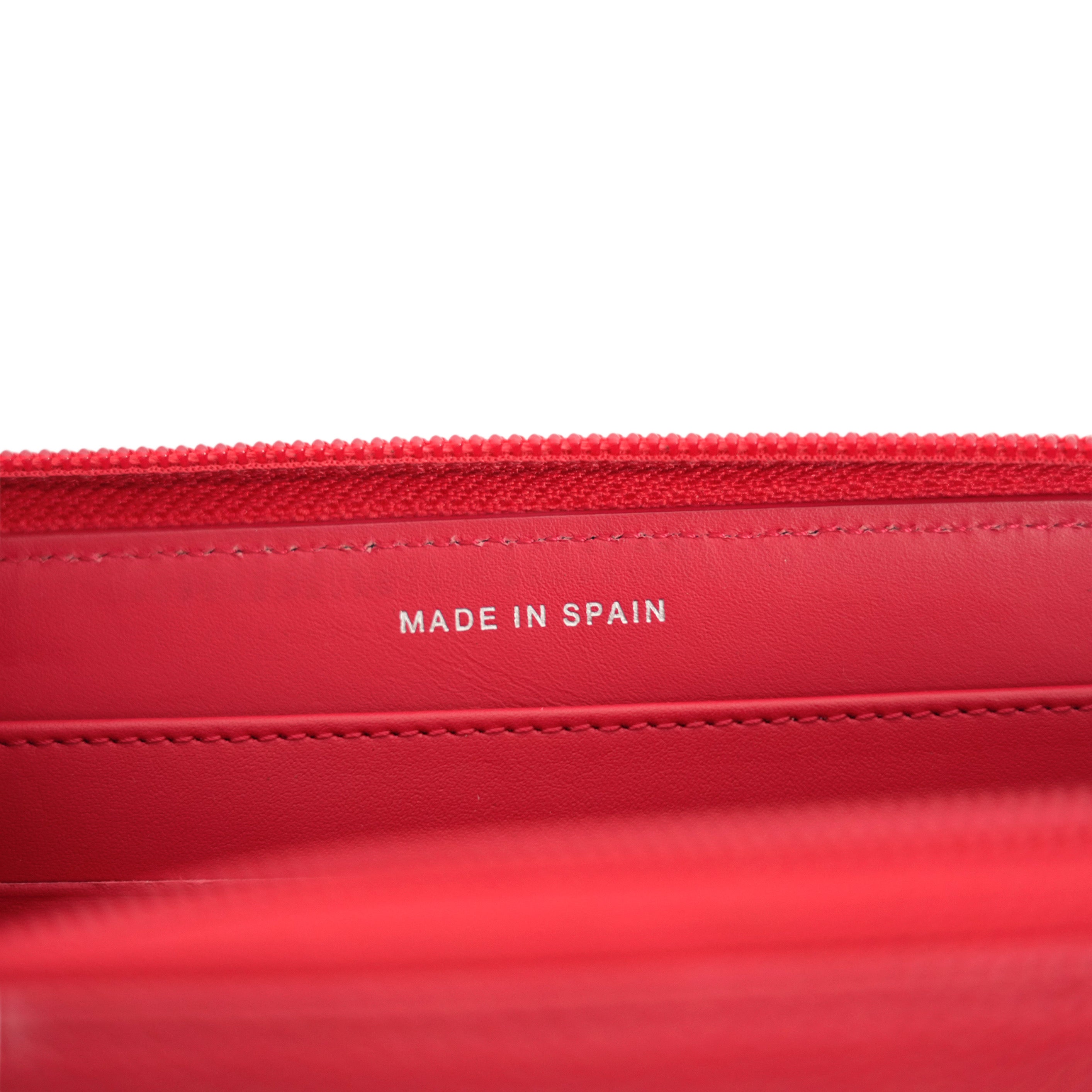 CHANEL 2013-2014 Caviar Skin Coco Mark Long Wallet