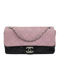 CHANEL 2008–2009 Matelassé Bicolor Chain Shoulder Bag