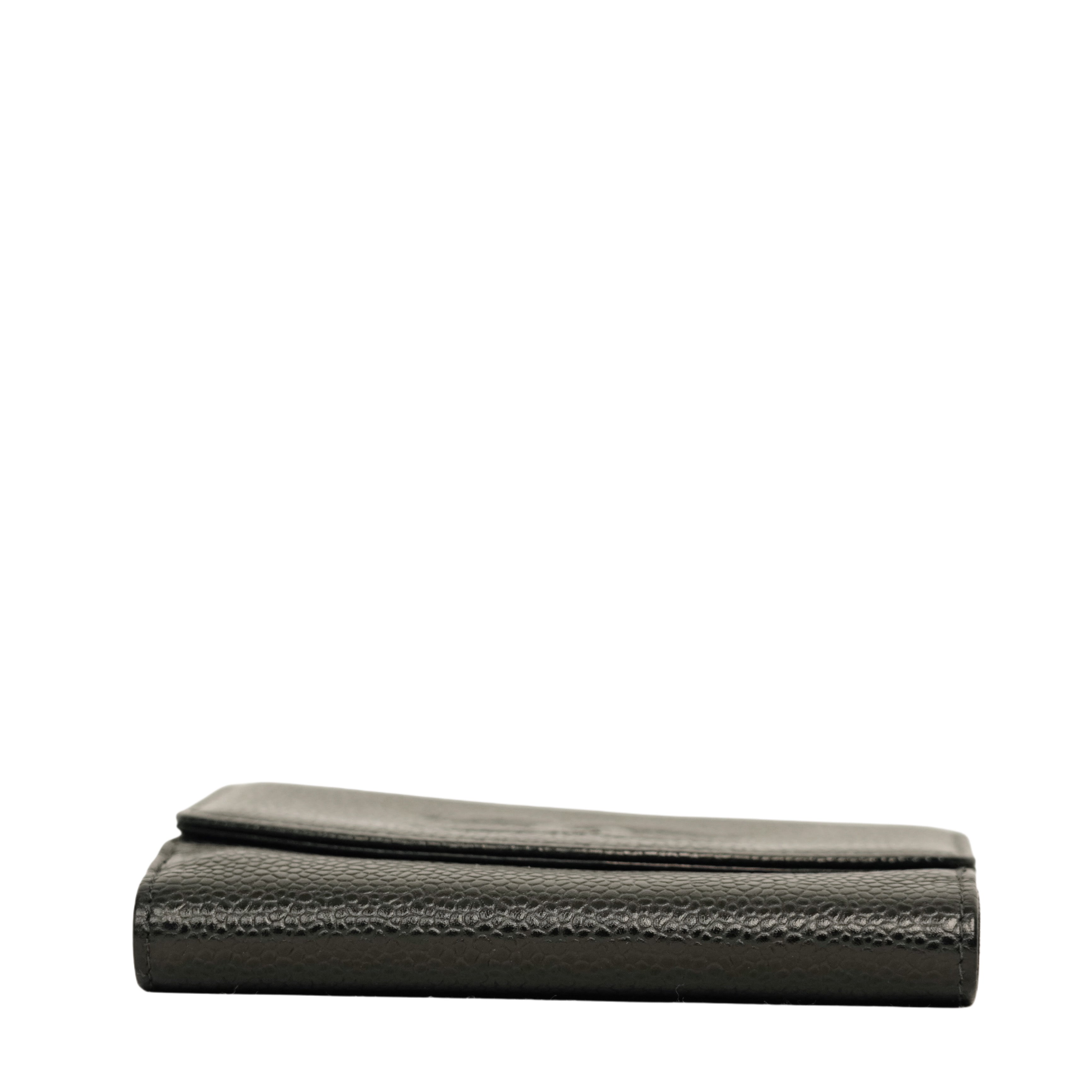 CHANEL 2000-2002 Coco Mark Caviar Skin Bi-Fold Wallet