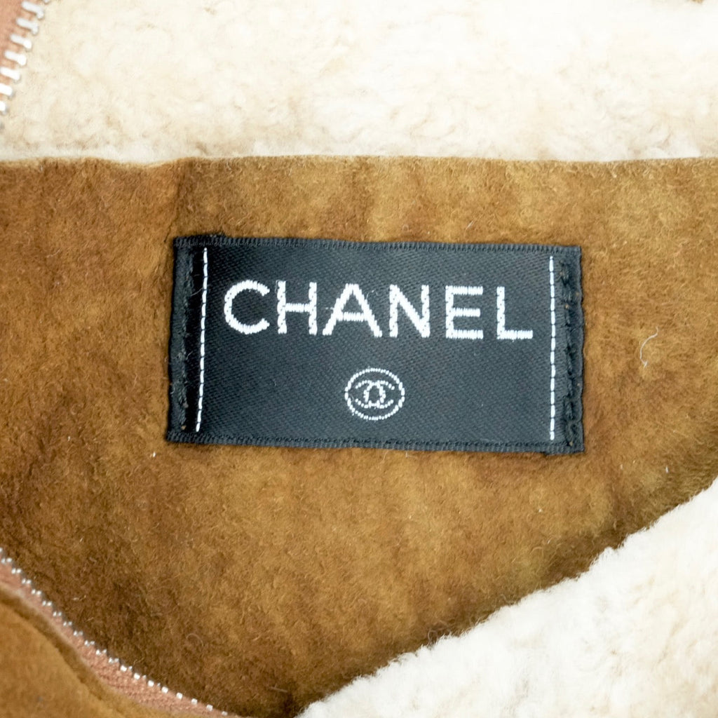 CHANEL 2000-2002 Coco Mark Mouton Shoulder Bag
