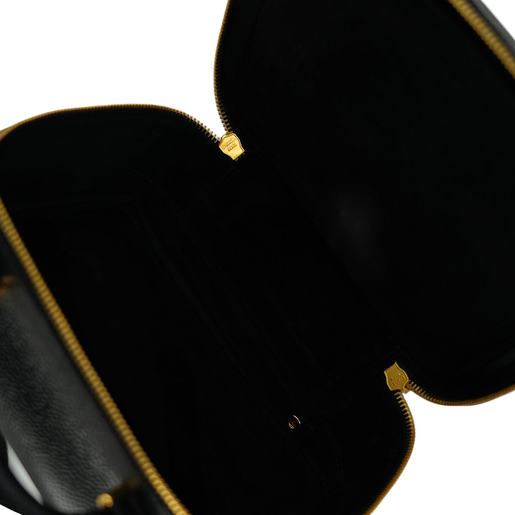 CHANEL 1996–1997 Caviar Leather Vanity Handbag / Shoulder Bag 2-Way