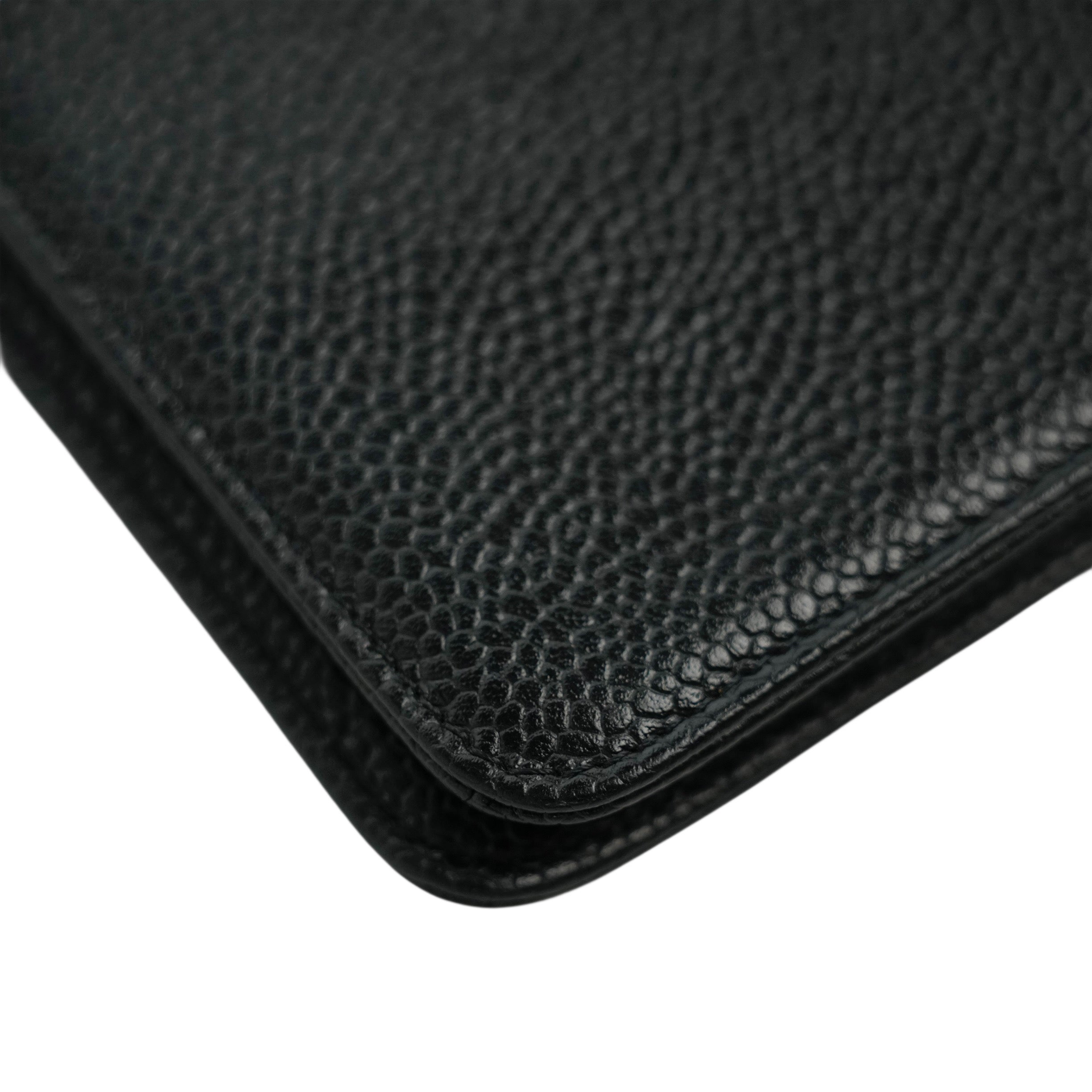 CHANEL 1997–1999 Coco Mark Caviar Leather Planner Cover