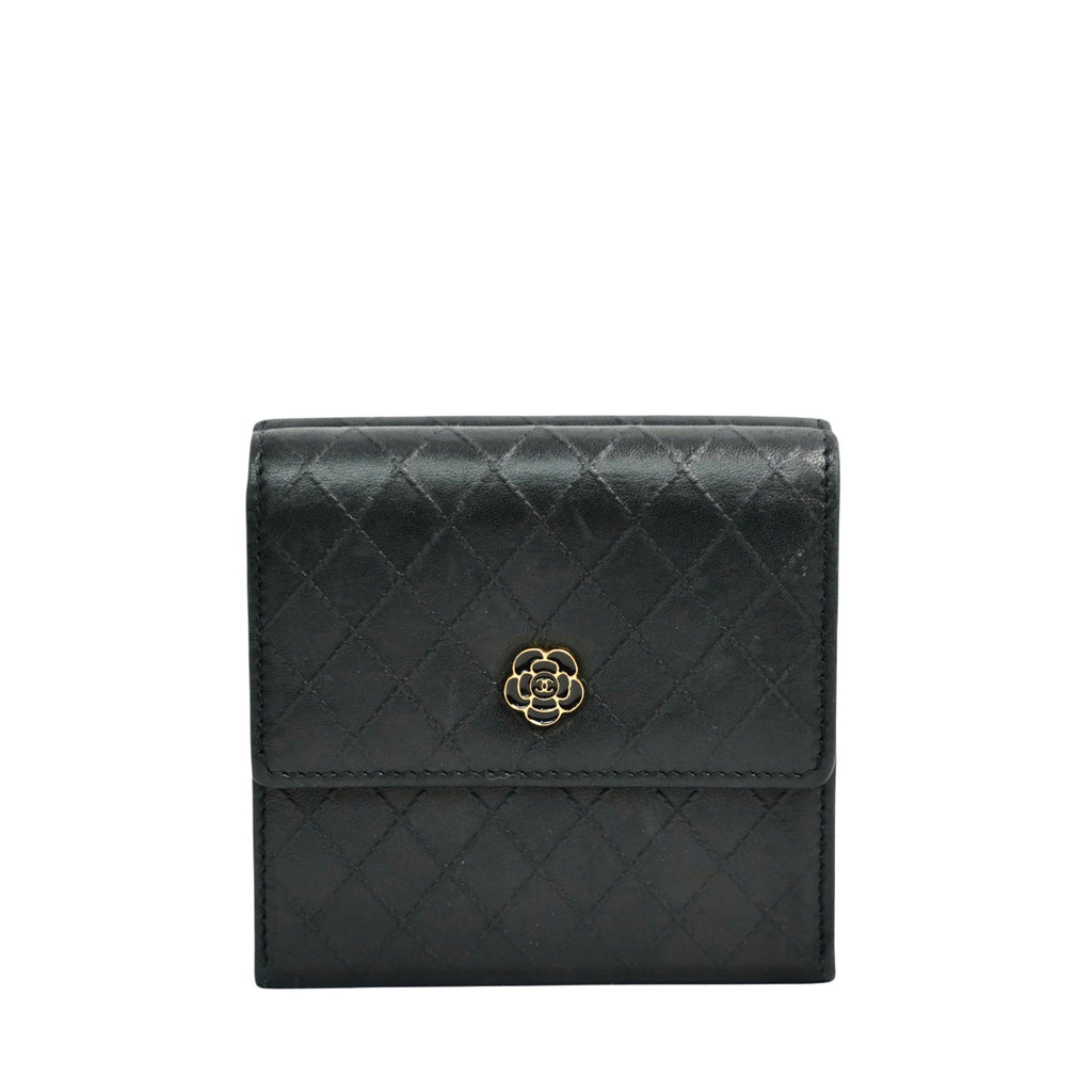 CHANEL 2004–2005 Ginza Limited Camellia Trifold Wallet