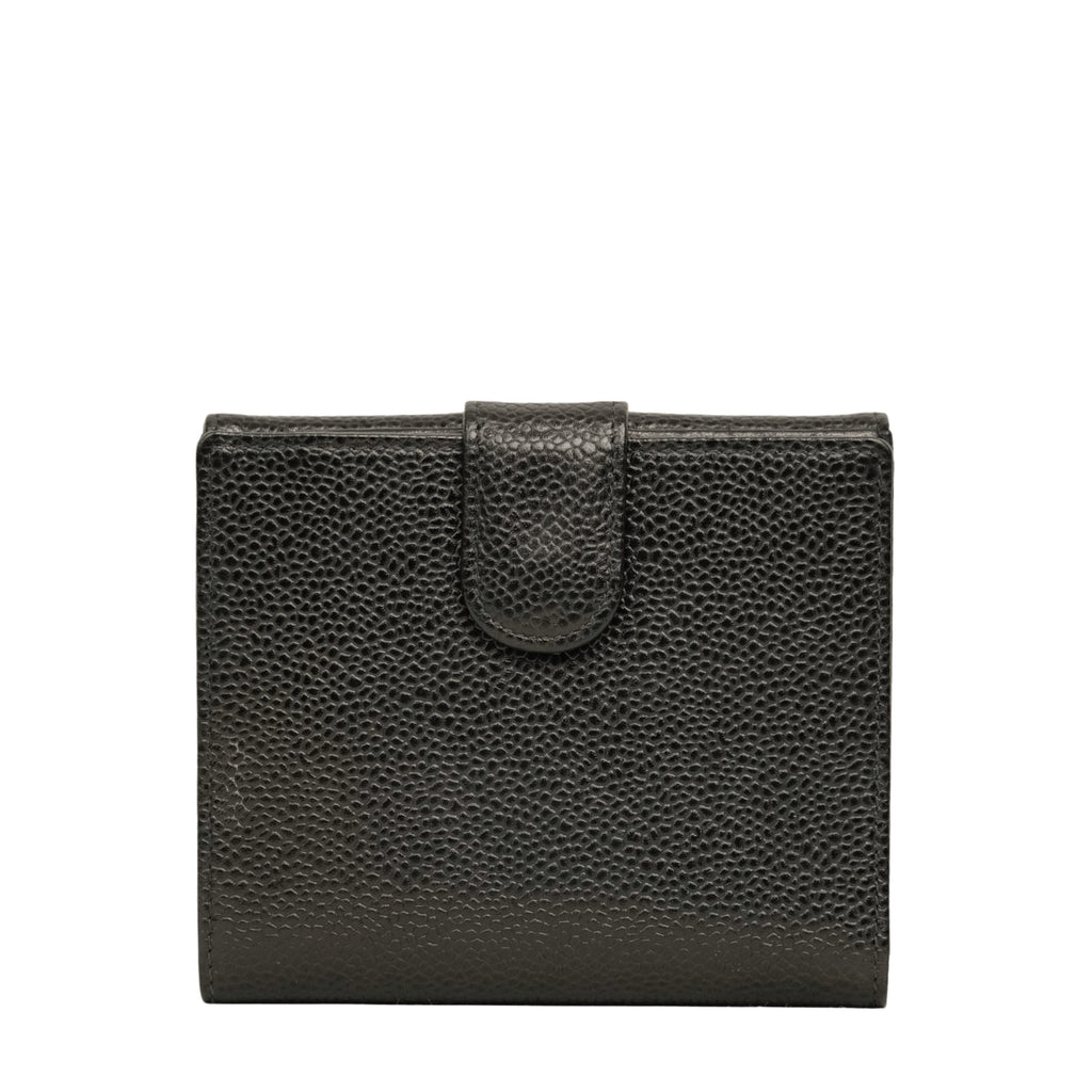 CHANEL 2000-2002 Coco Mark Caviar Skin Bi-Fold Wallet