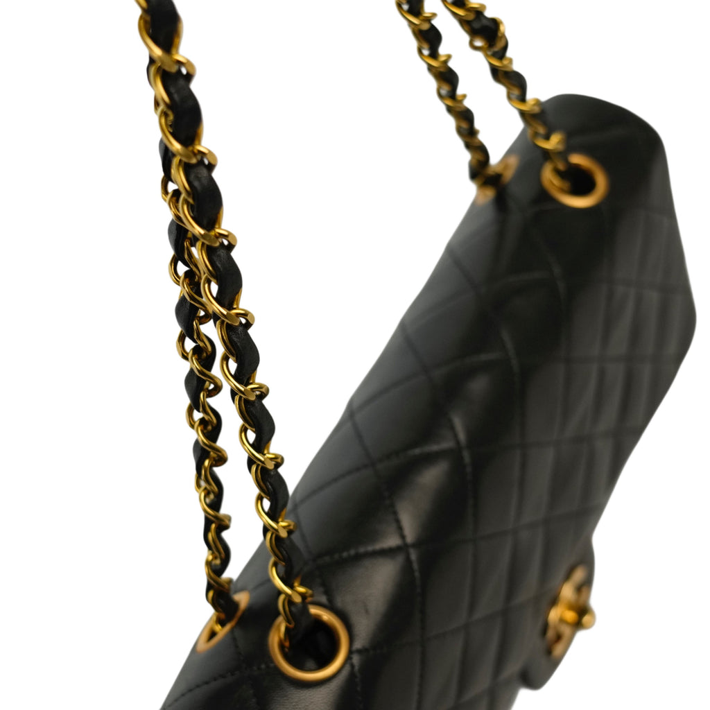CHANEL 1994–1996 Matelassé Double Flap Lambskin Shoulder Bag