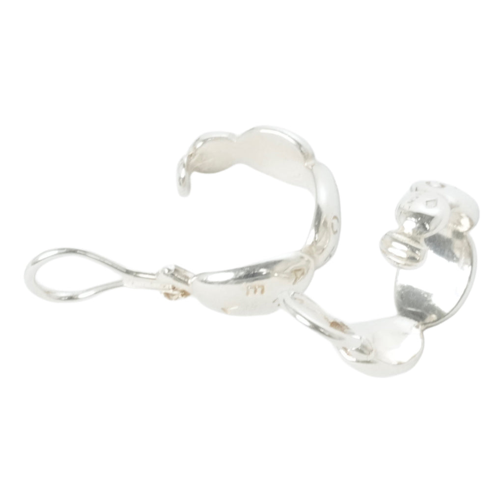 CHANEL Ag925 Hoop Earrings
