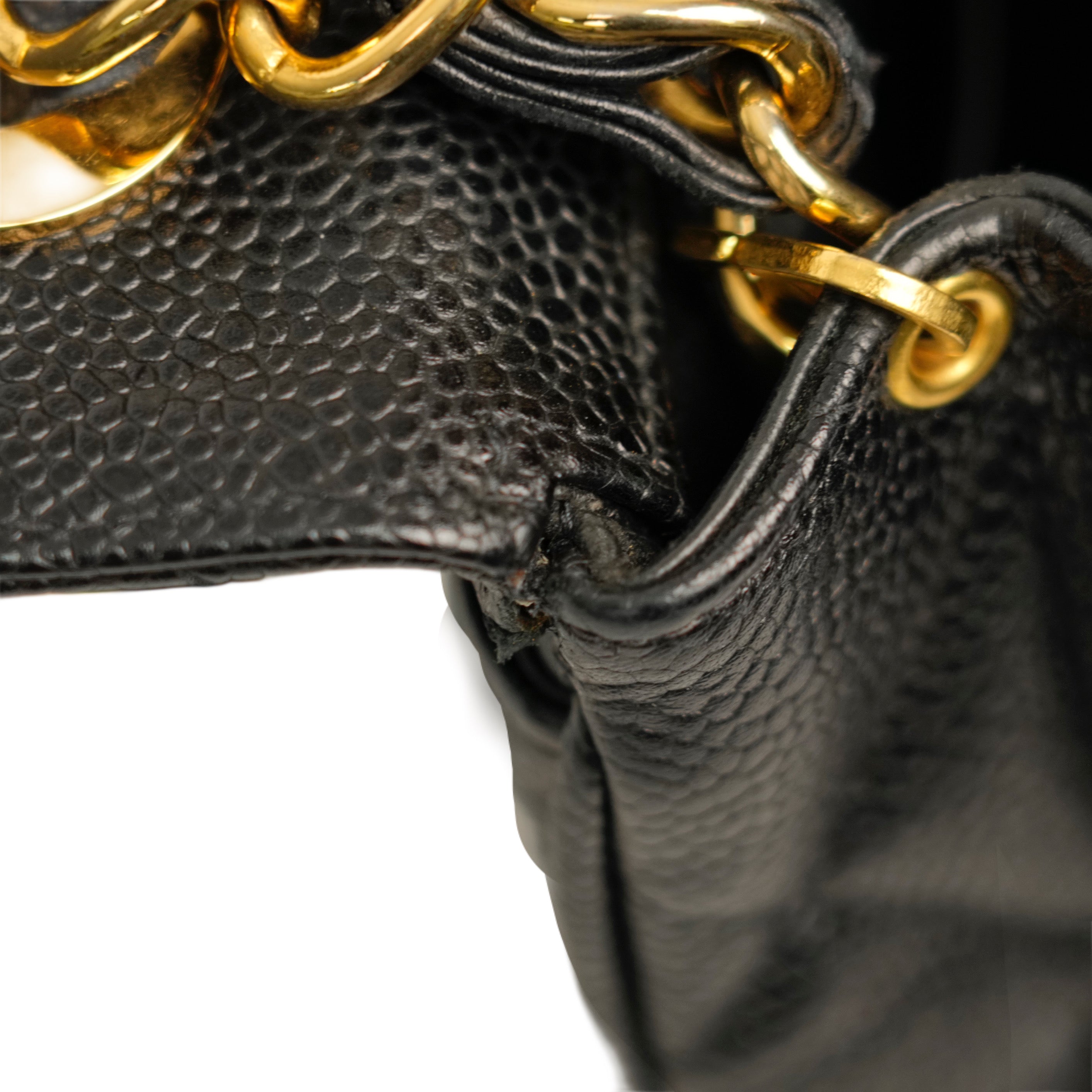 CHANEL 1994–1996 Coco Mark Matelassé Caviar Skin Shoulder Bag
