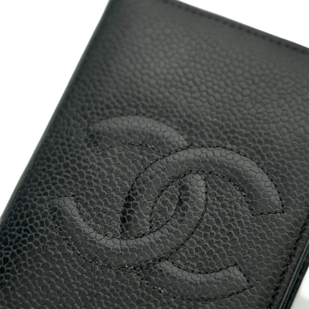 CHANEL 1996-1997 Caviar Skin Coco Mark Card Case
