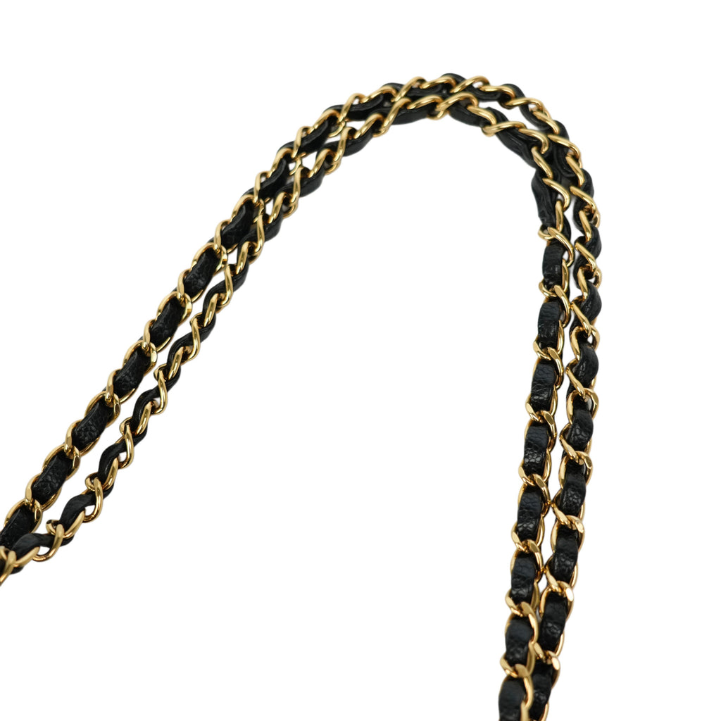 CHANEL 2004-2005 Matelassé 25W Chain Shoulder Bag in Caviar Skin