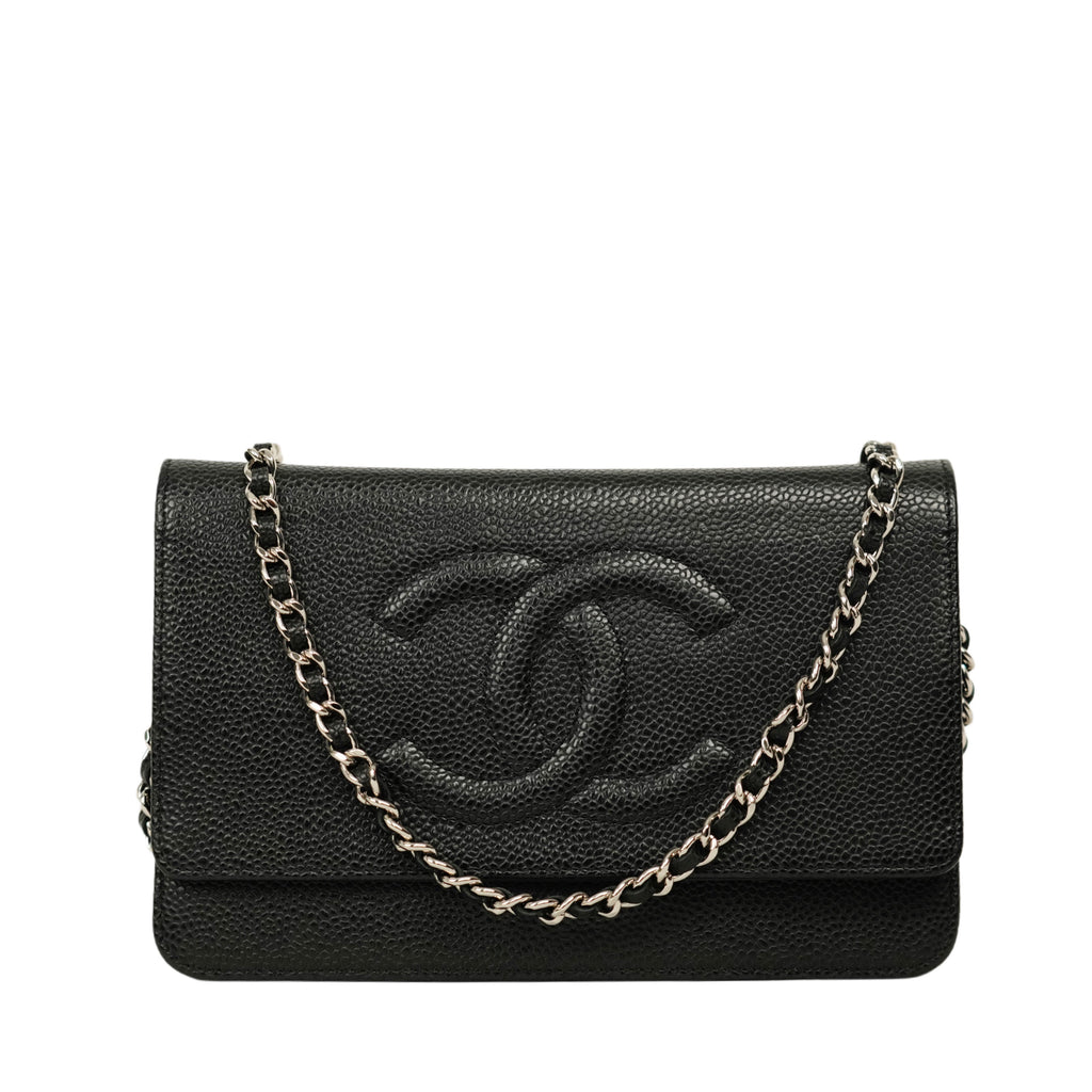 CHANEL Coco Mark Caviar Skin Shoulder Bag