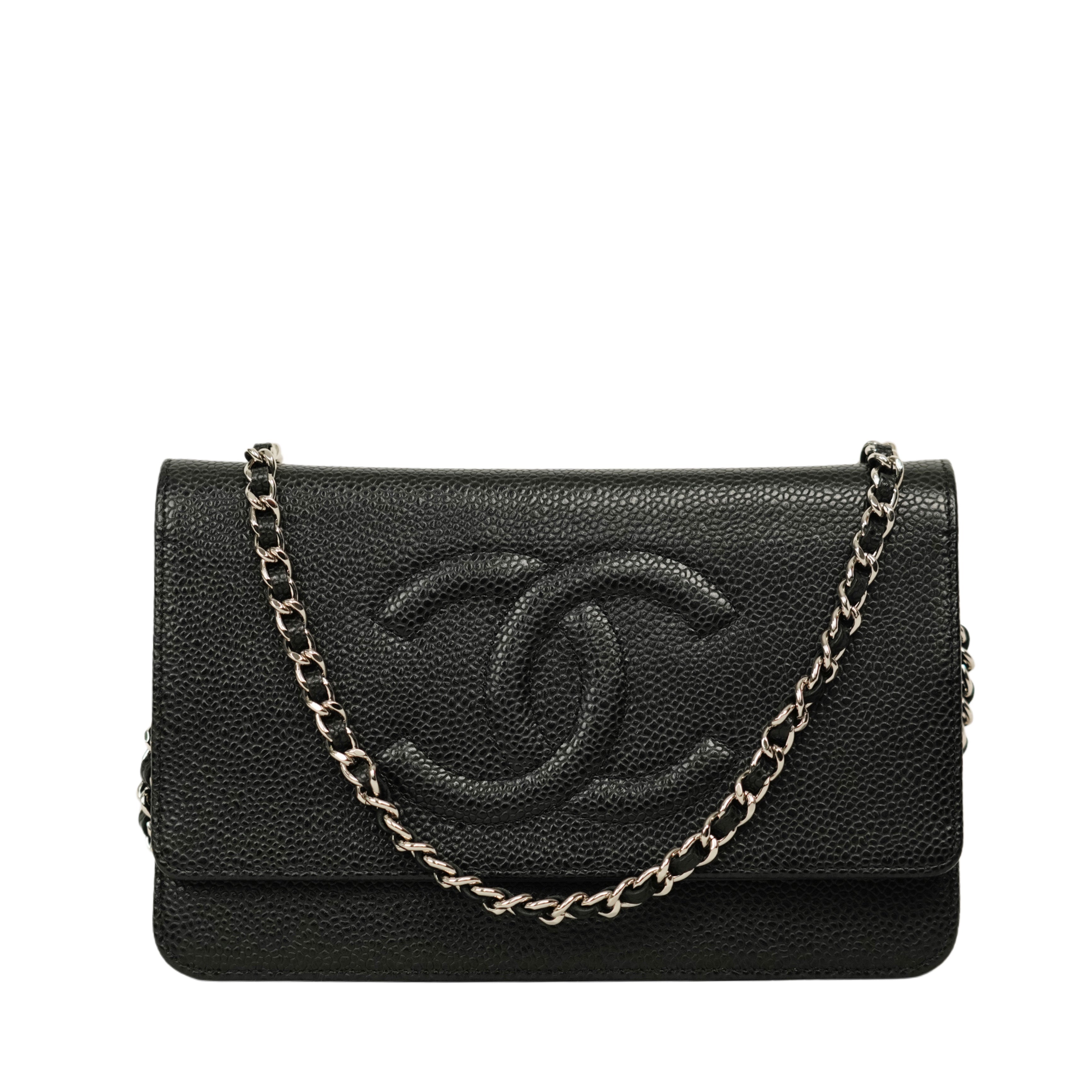 CHANEL Coco Mark Caviar Skin Shoulder Bag