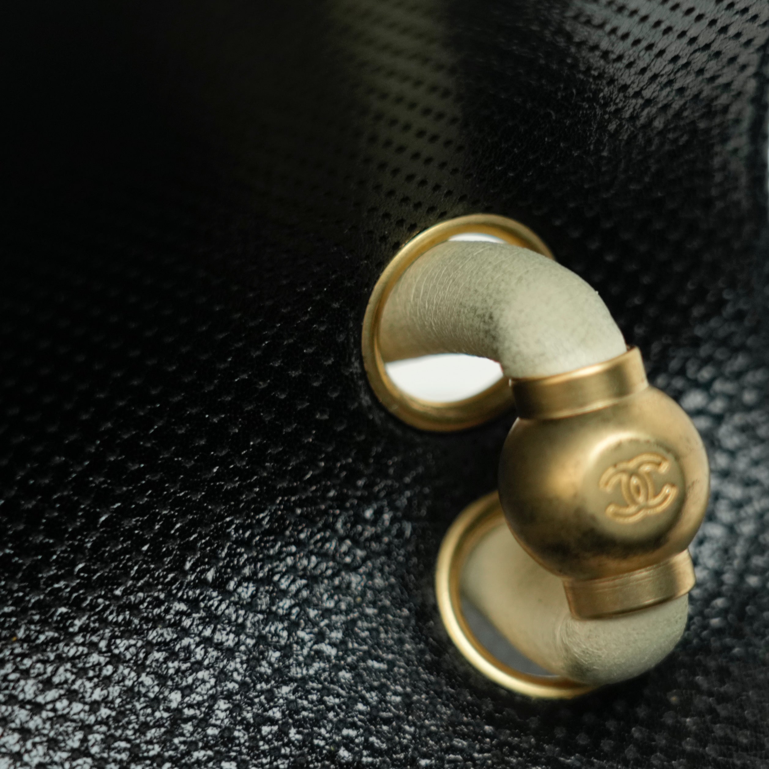 CHANEL 2000-2002 Coco Mark Punching Shoulder Bag