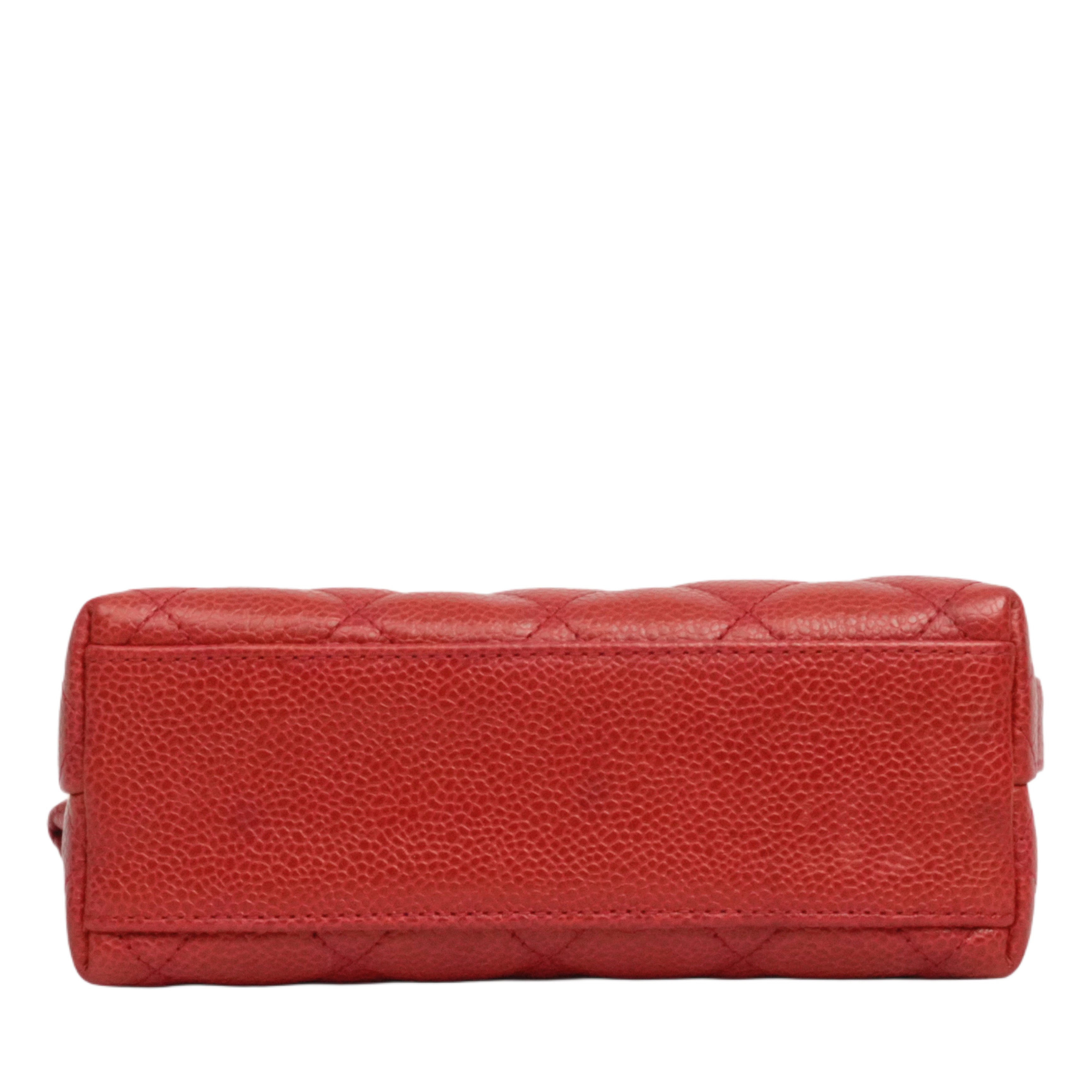 CHANEL 1991–1994 Matelassé Coco Mark Caviar Skin Shoulder Bag