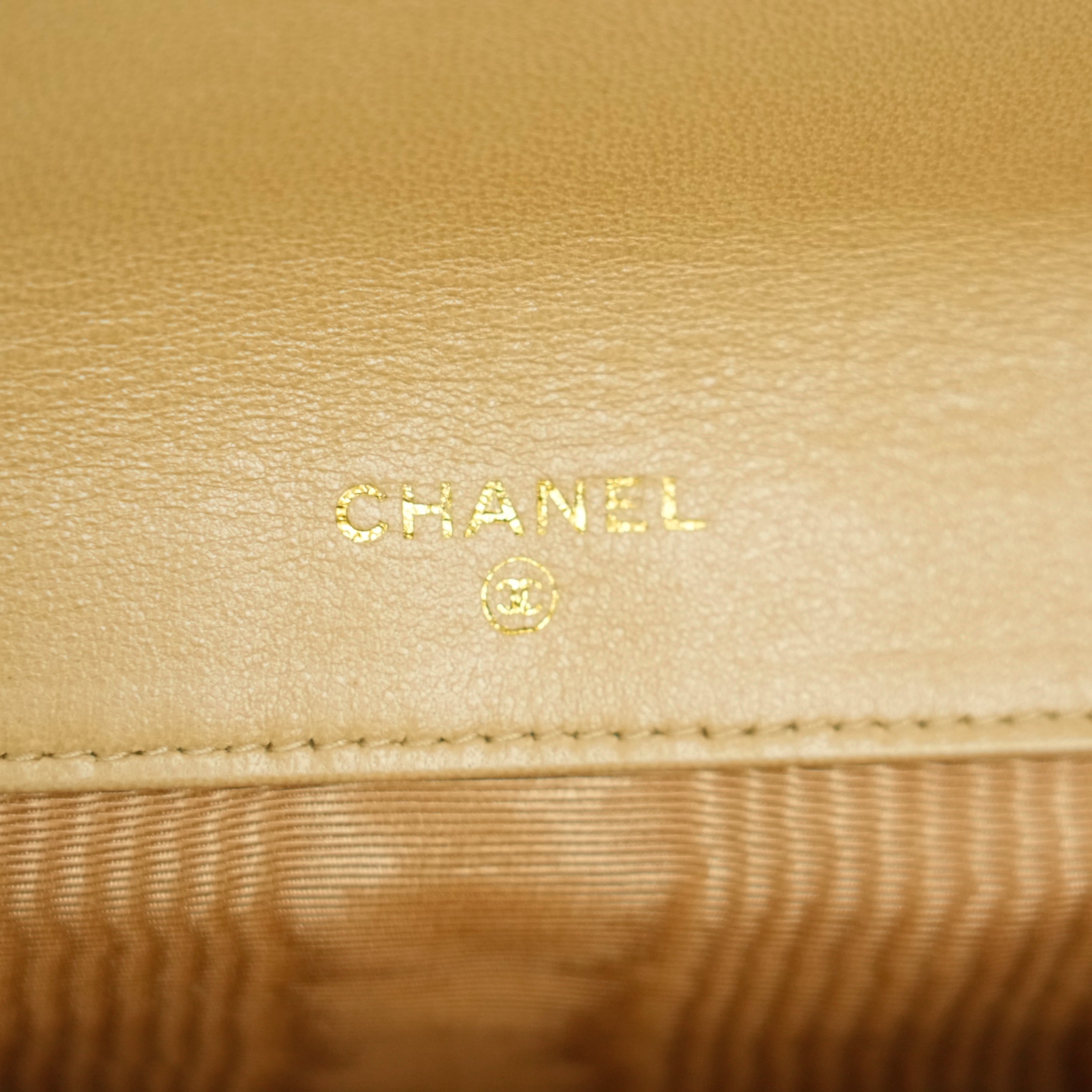CHANEL 1997-1999 Coco Mark Caviar Skin Long Wallet