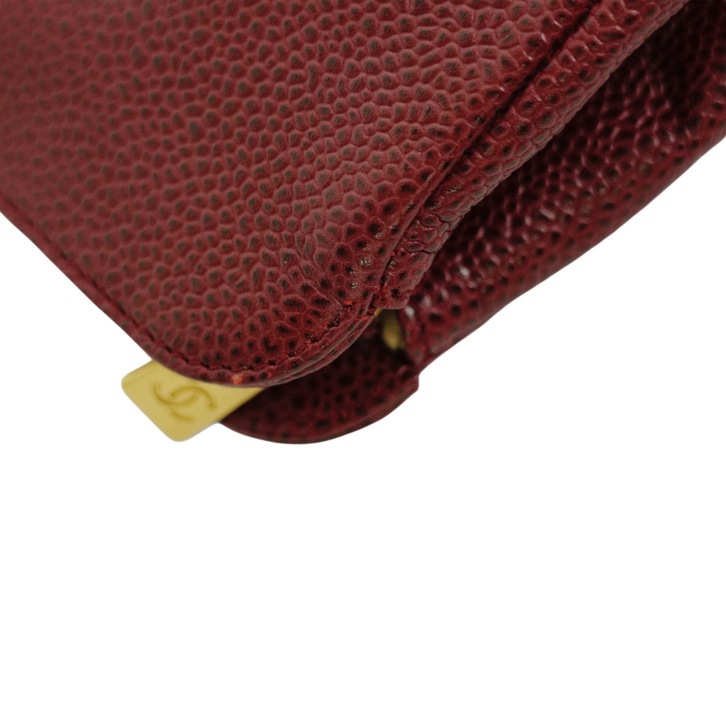 CHANEL Caviar Skin Coco Mark Pouch