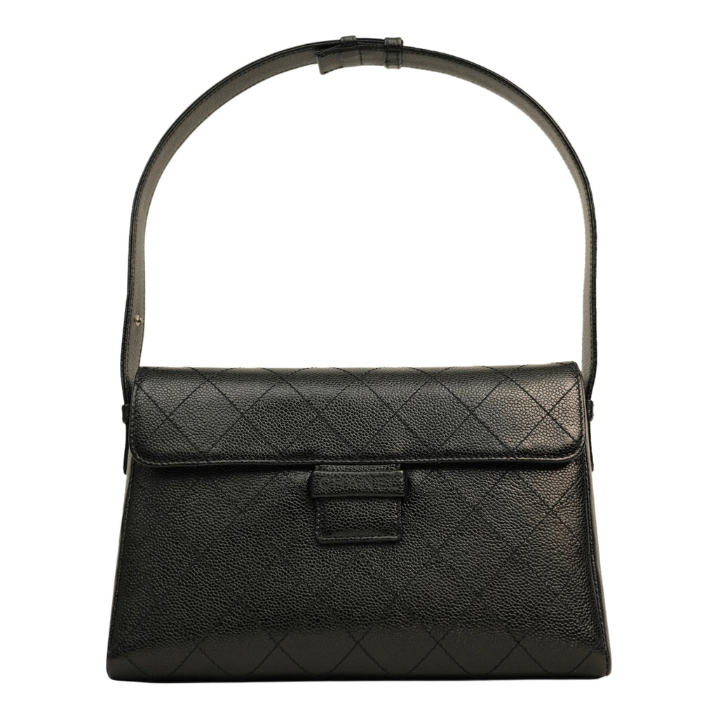 CHANEL 1997–1999 Matelasse Caviar Skin Shoulder Bag/Handbag 2Way