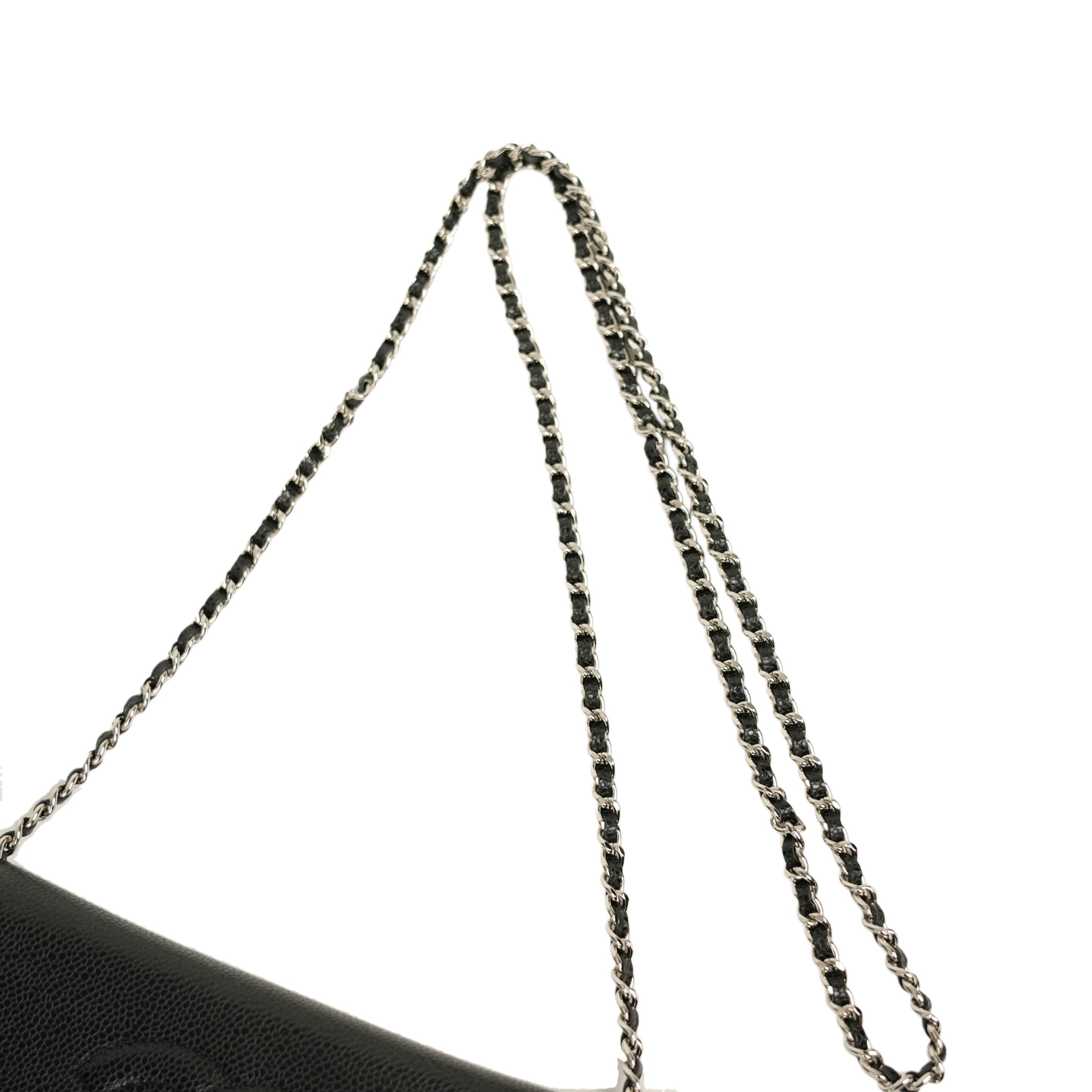 CHANEL Coco Mark Caviar Skin Shoulder Bag