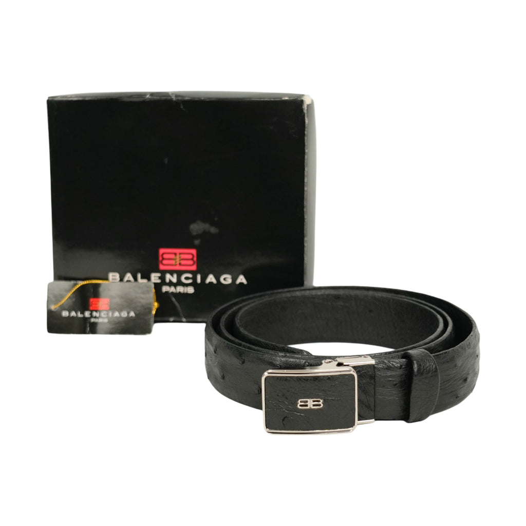 BALENCIAGA Ostrich Leather Belt