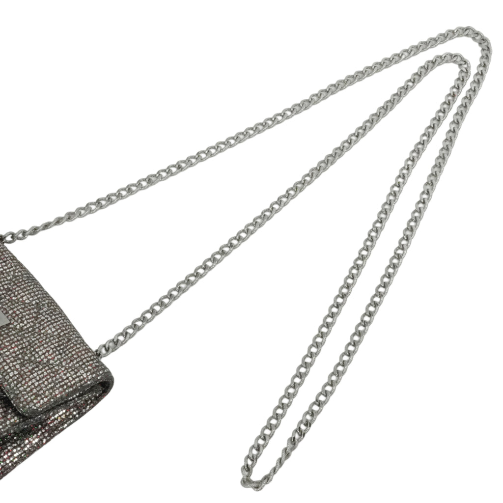 CHANEL 2010-2011 Matelassé 2.55 Chain Sequin Mini Shoulder Bag