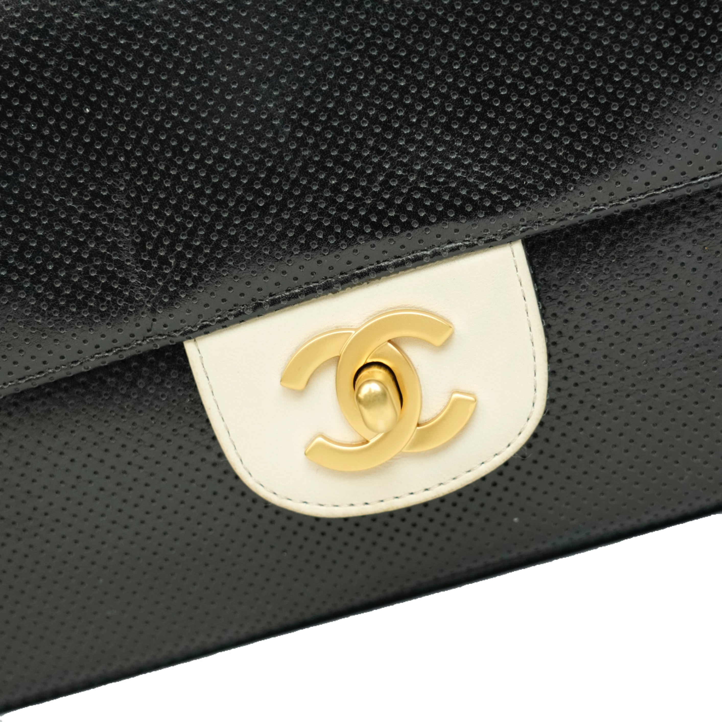 CHANEL 2000-2002 Coco Mark Punching Shoulder Bag