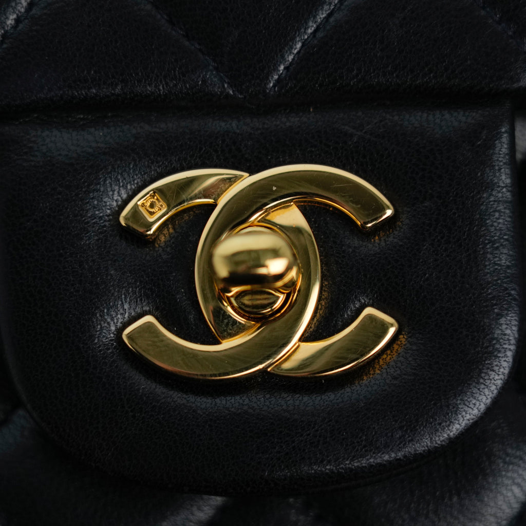CHANEL 1994–1996 Matelassé Double Flap Lambskin Shoulder Bag