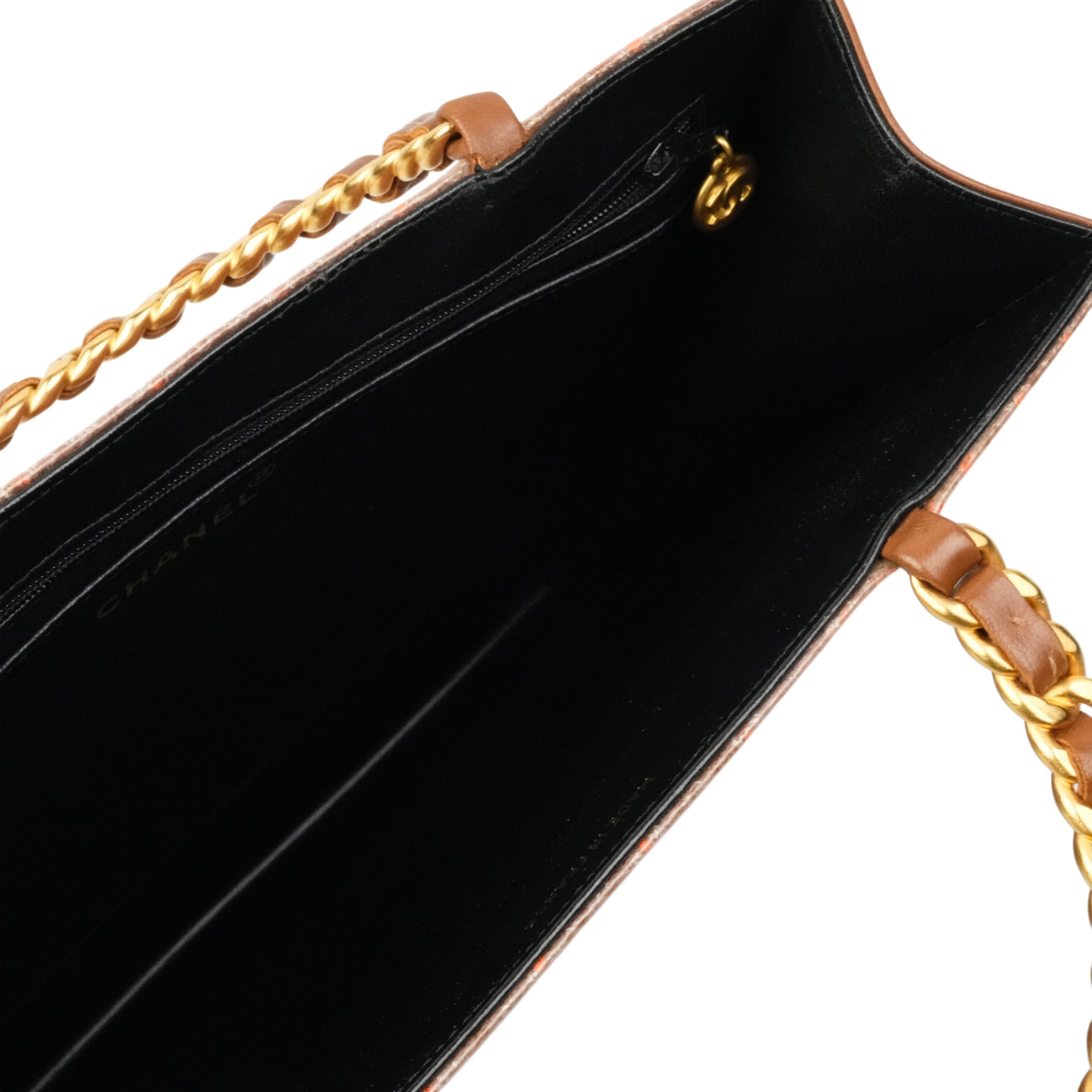 CHANEL 1994-1996 Chocobar Patent Chain Tote Bag/Handbag