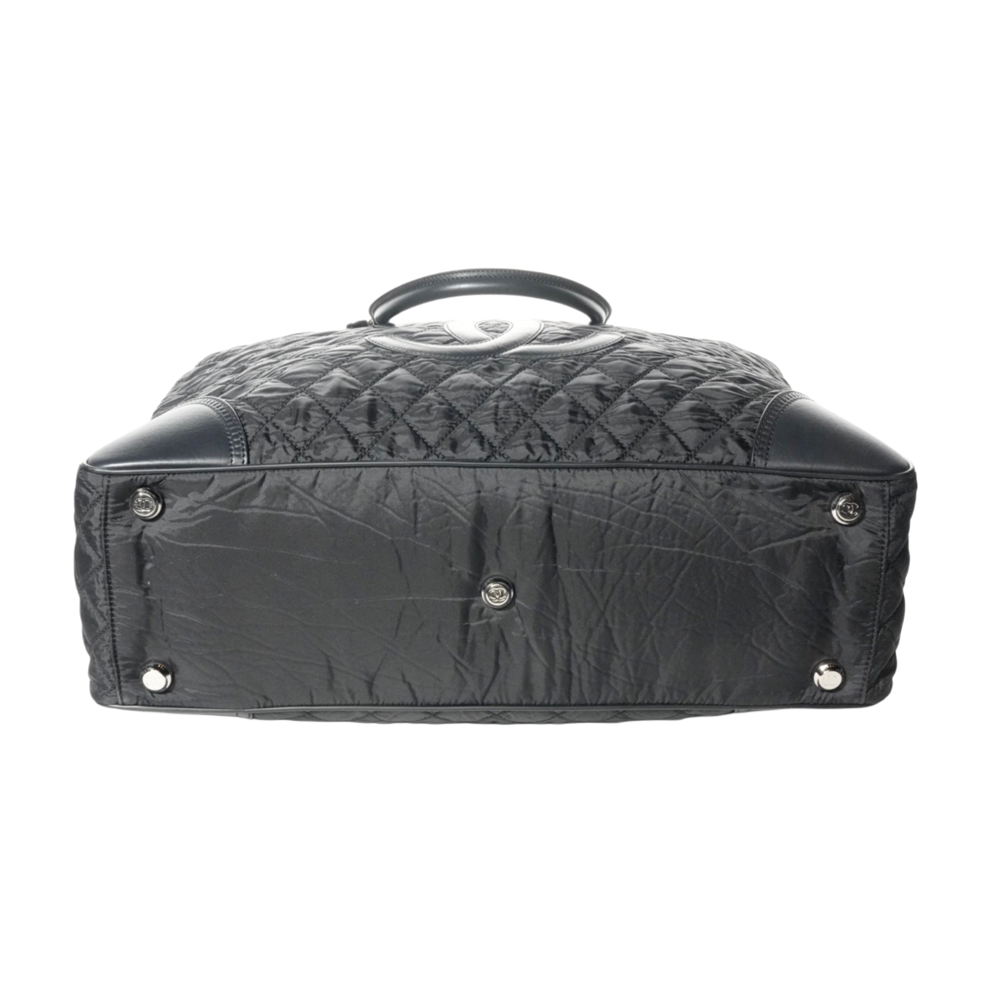 CHANEL 2005–2006 Paris-New York Boston Bag Nylon Handbag / Travel Bag