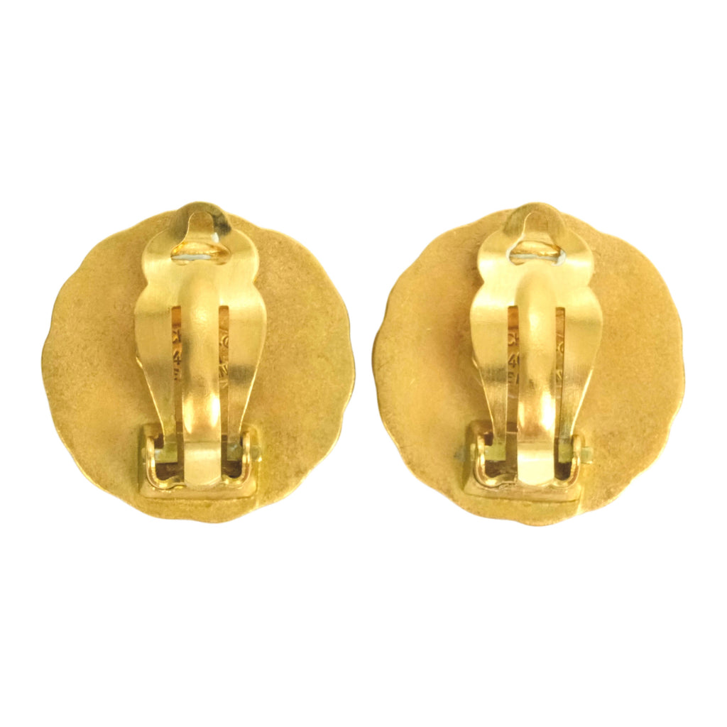 CHANEL Button Coco Mark Earrings