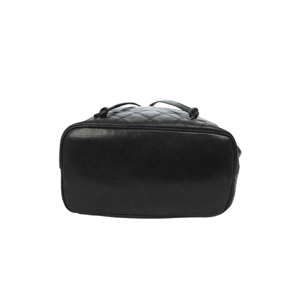 CHANEL 1994–1996 Drawstring Style Caviar Leather Backpack / Handbag