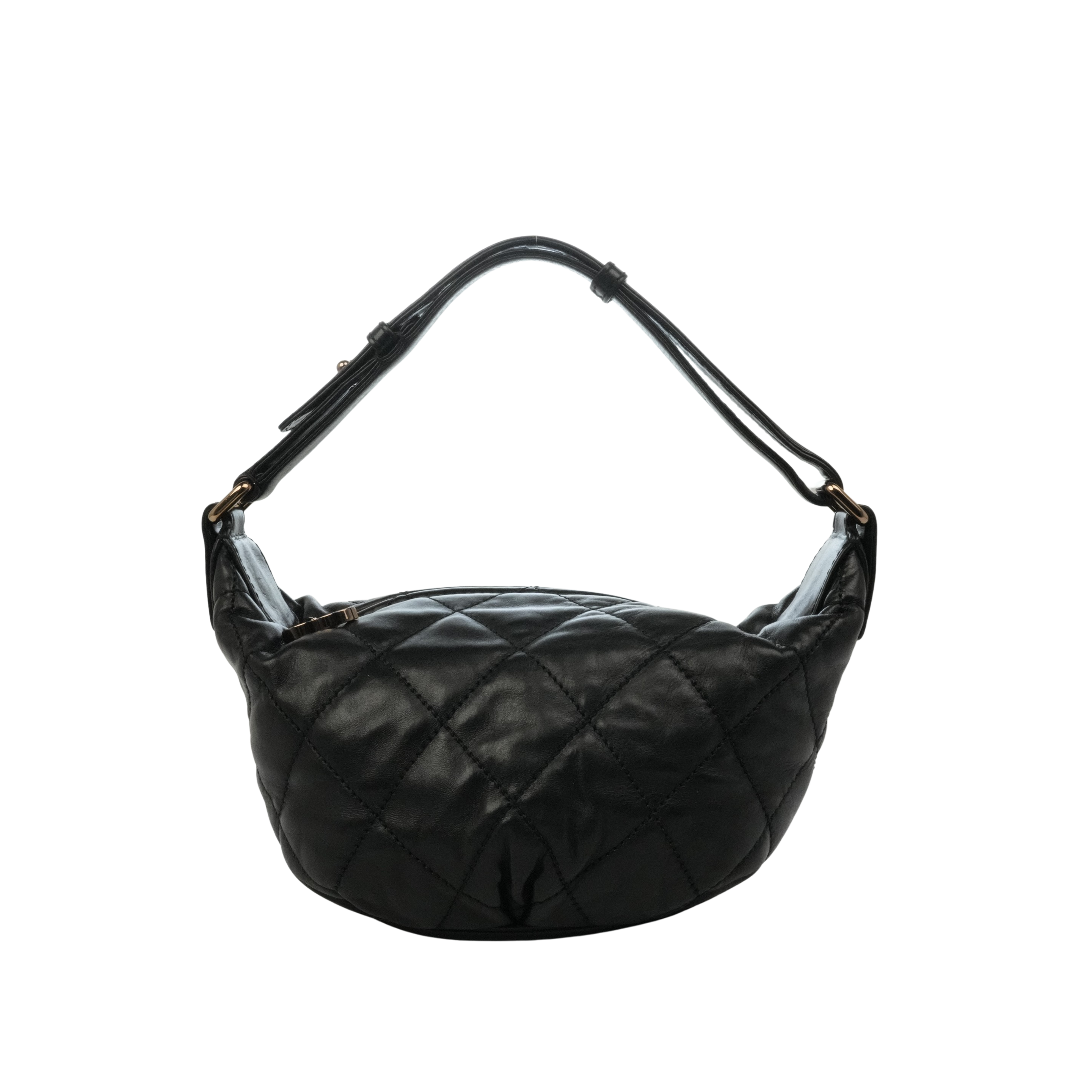 CHANEL 2005-2006 Coco Mark Wild Stitch Lambskin Shoulder Bag