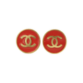 CHANEL 2001 Button Round Earring