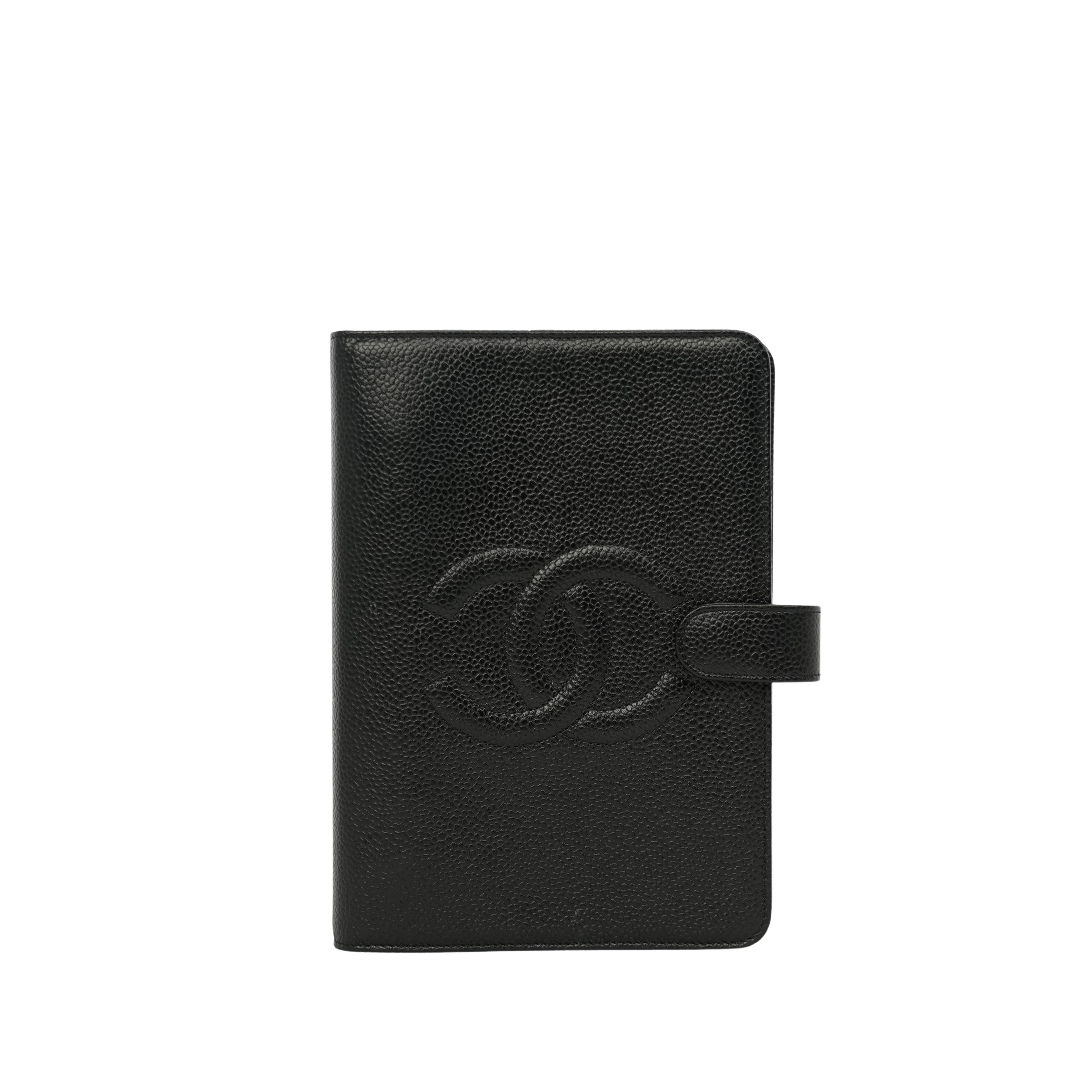 CHANEL 1997–1999 Coco Mark Caviar Leather Planner Cover