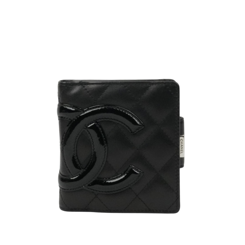 CHANEL Cambon Line Frame Double-fold Wallet
