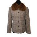 BURBERRY Eco-Fur Tweed Outerwear