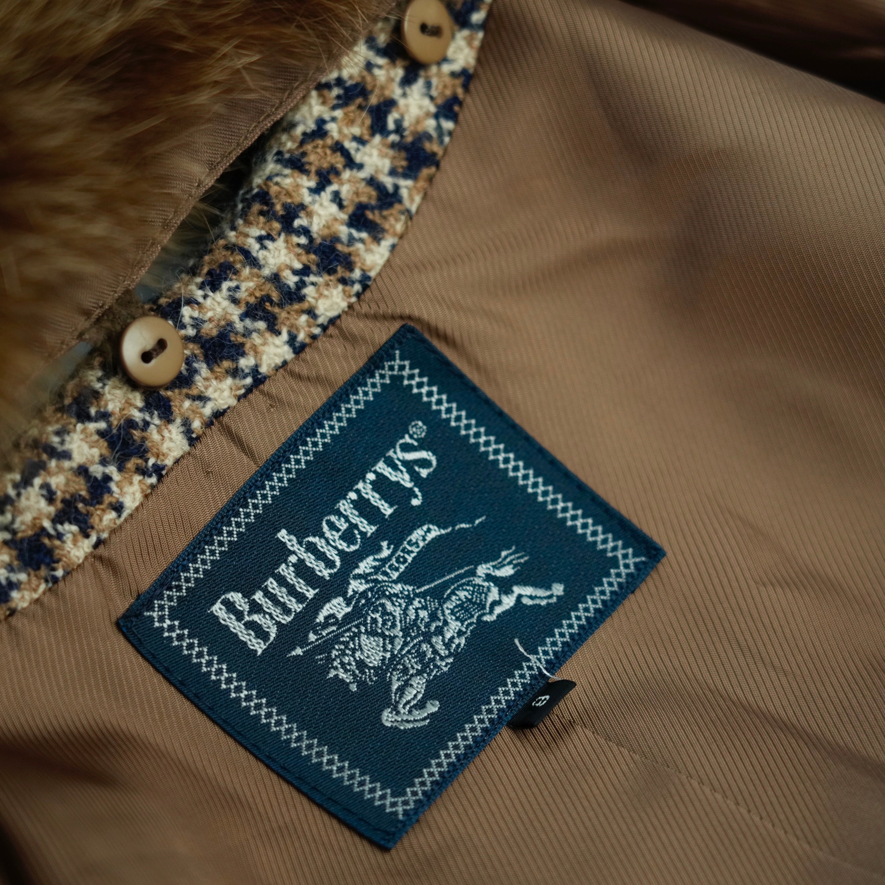 BURBERRY Eco-Fur Tweed Outerwear