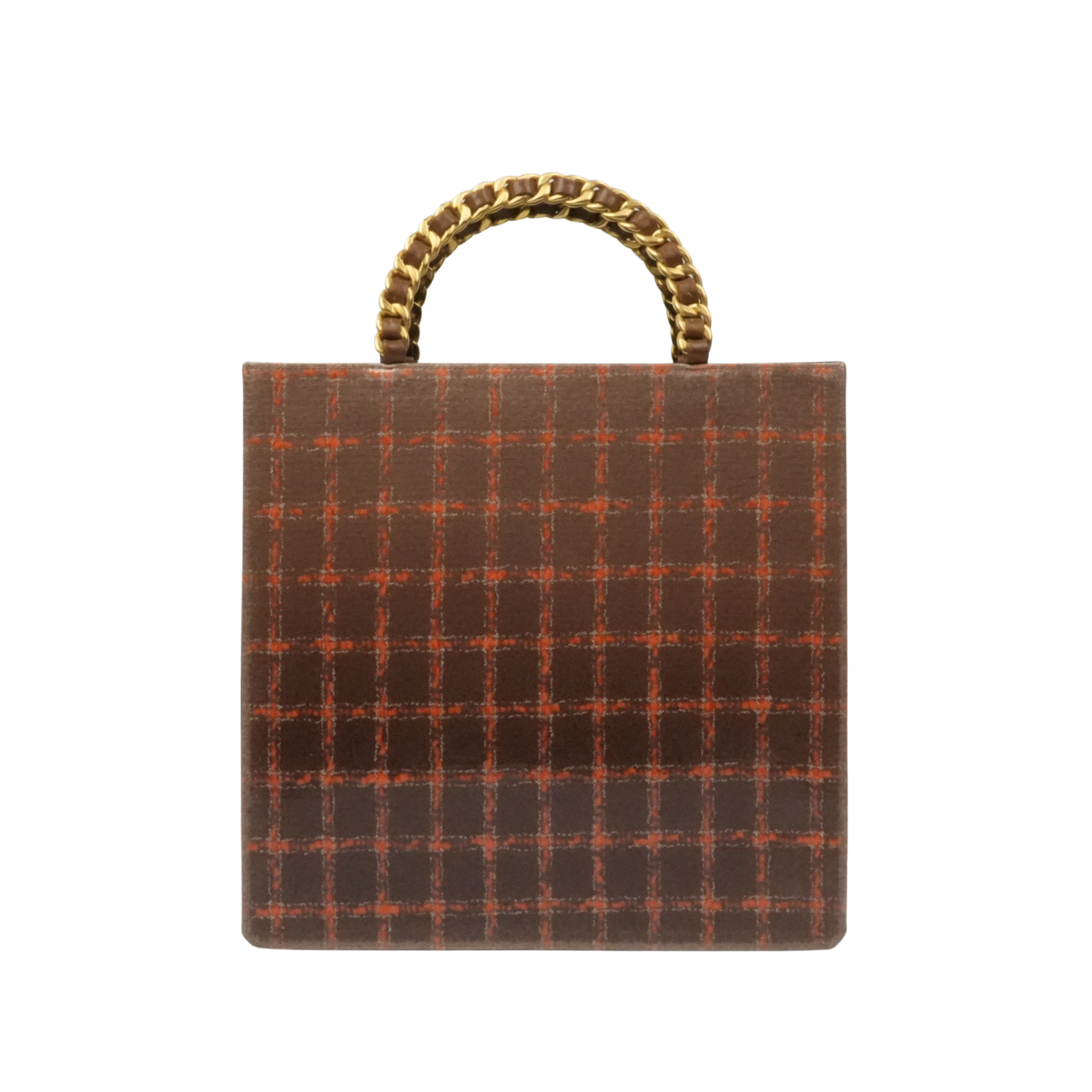 CHANEL 1994-1996 Chocobar Patent Chain Tote Bag/Handbag
