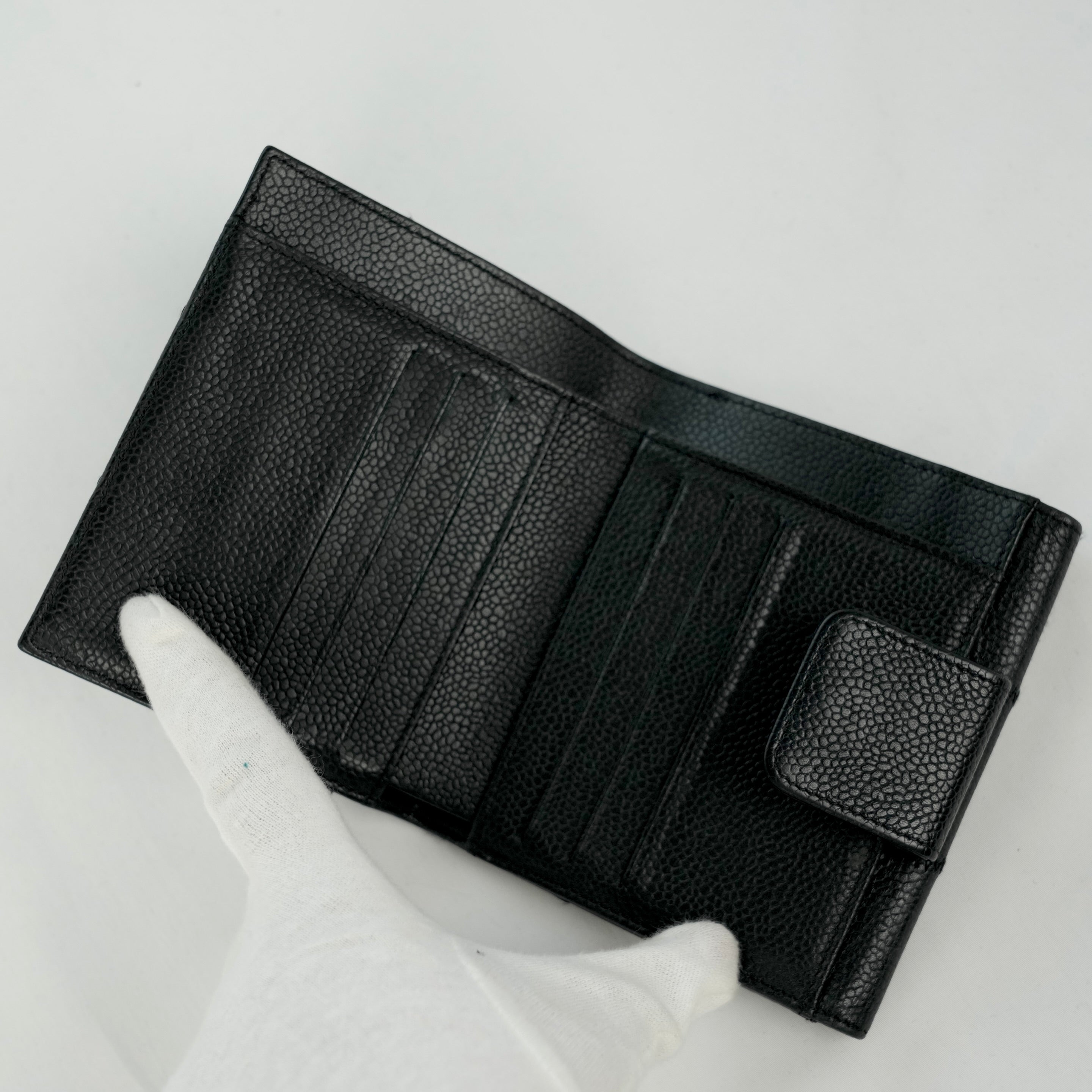 CHANEL Chocolate Bar Stitch Bi-fold Wallet