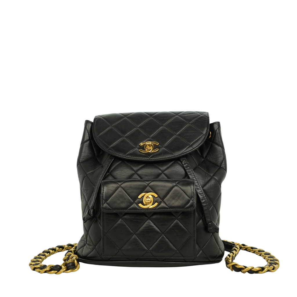 CHANEL 1994-1996 Matelassé Chain Lambskin Backpack