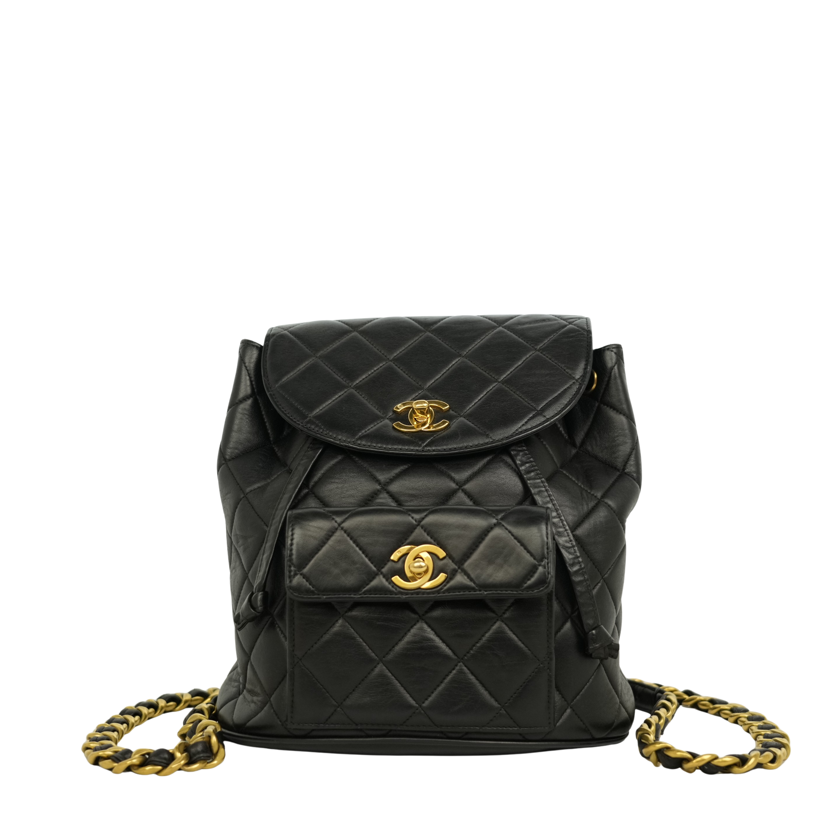 CHANEL 1994-1996 Matelassé Chain Lambskin Backpack