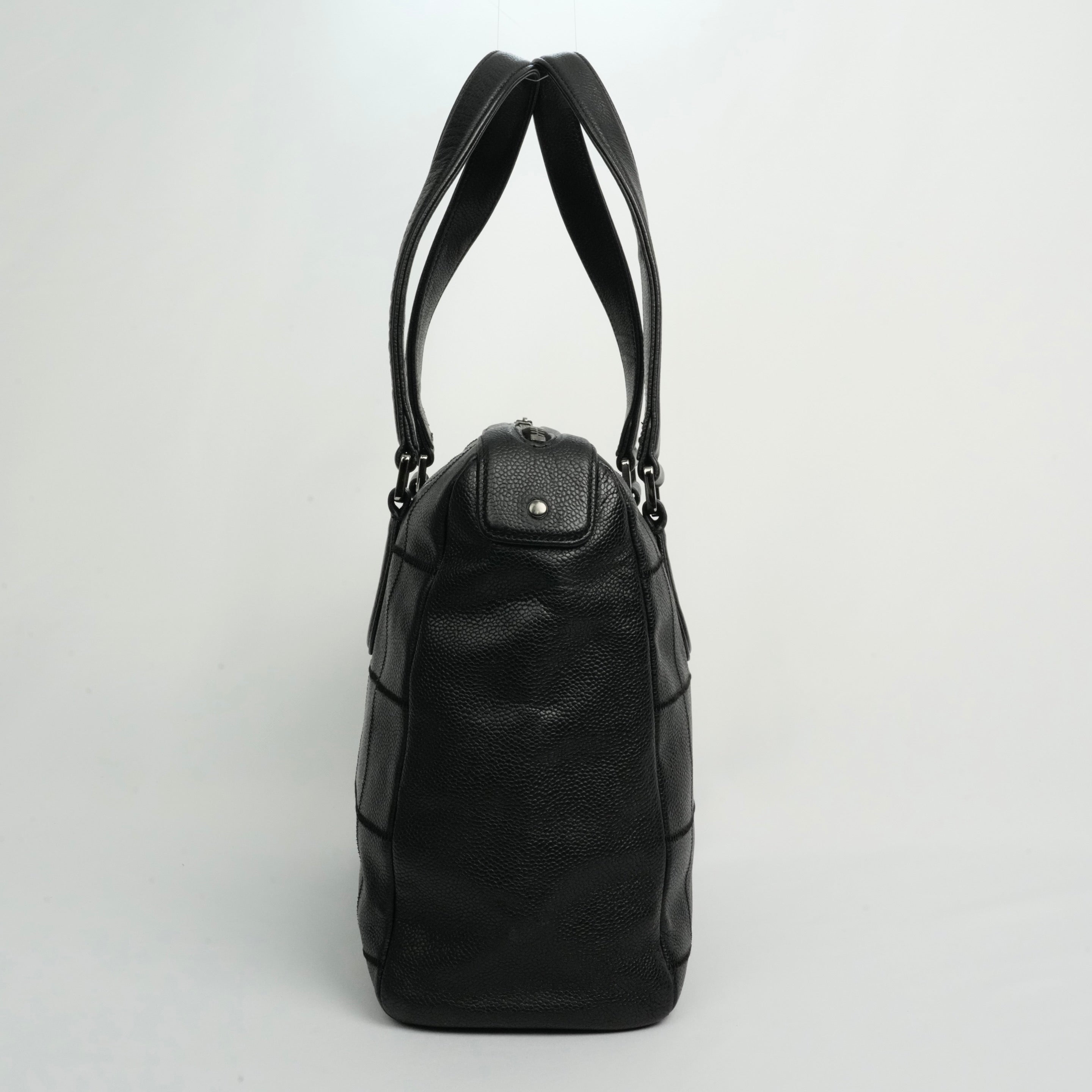 CHANEL 2005-2006 Chocolate Stitch Tote Bag/Shoulder Bag