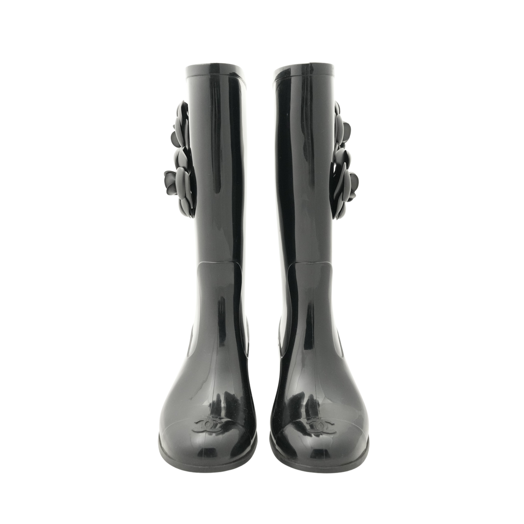 CHANEL Camellia Rain Boots