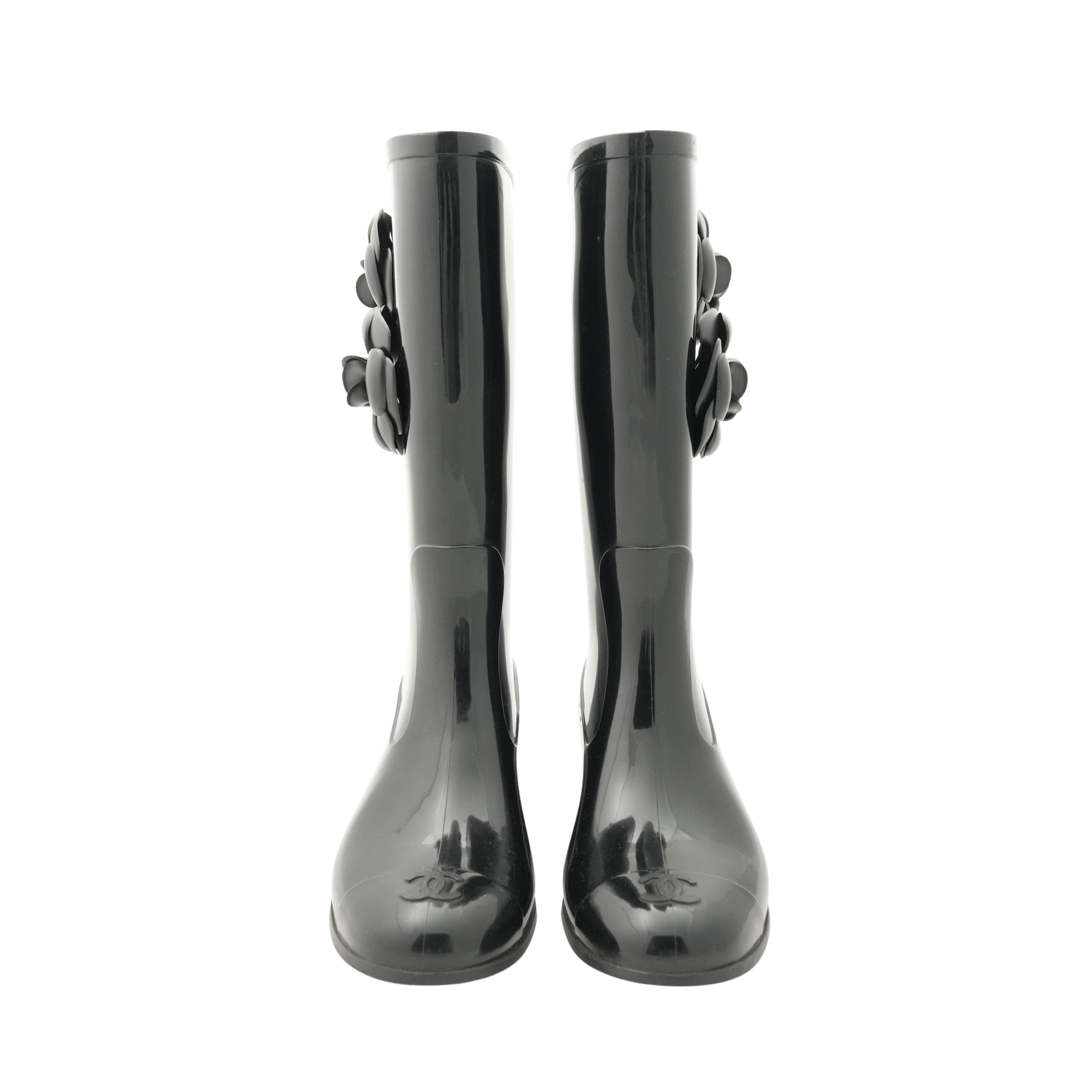 CHANEL Camellia Rain Boots