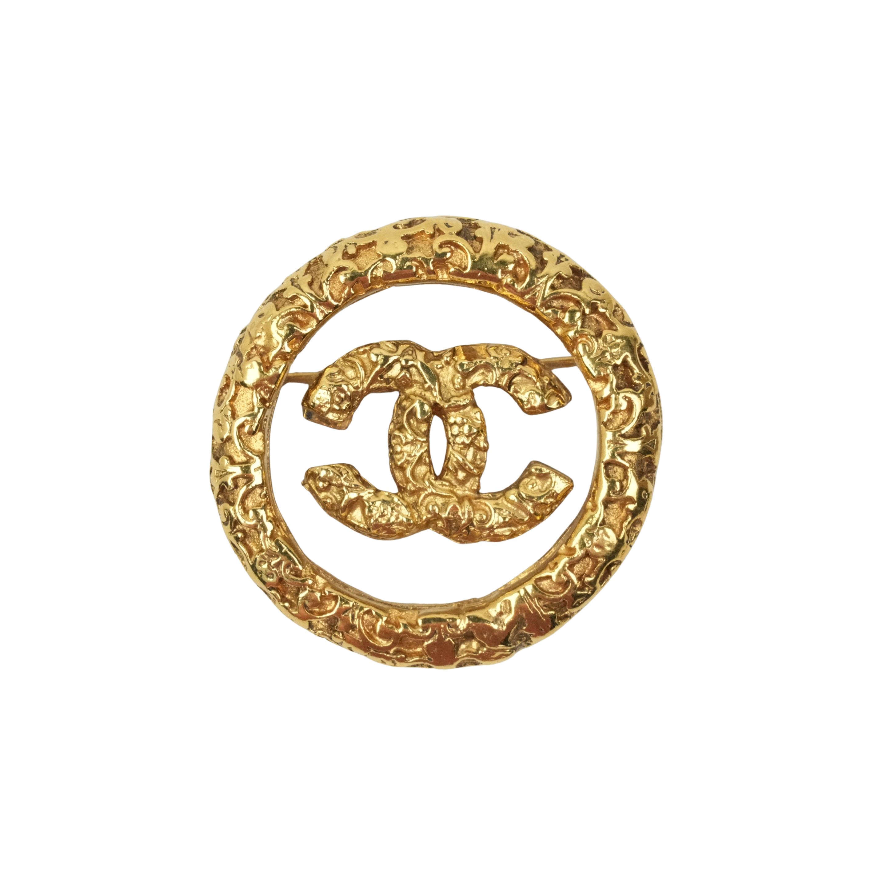CHANEL Coco Mark Lava Circle Brooch